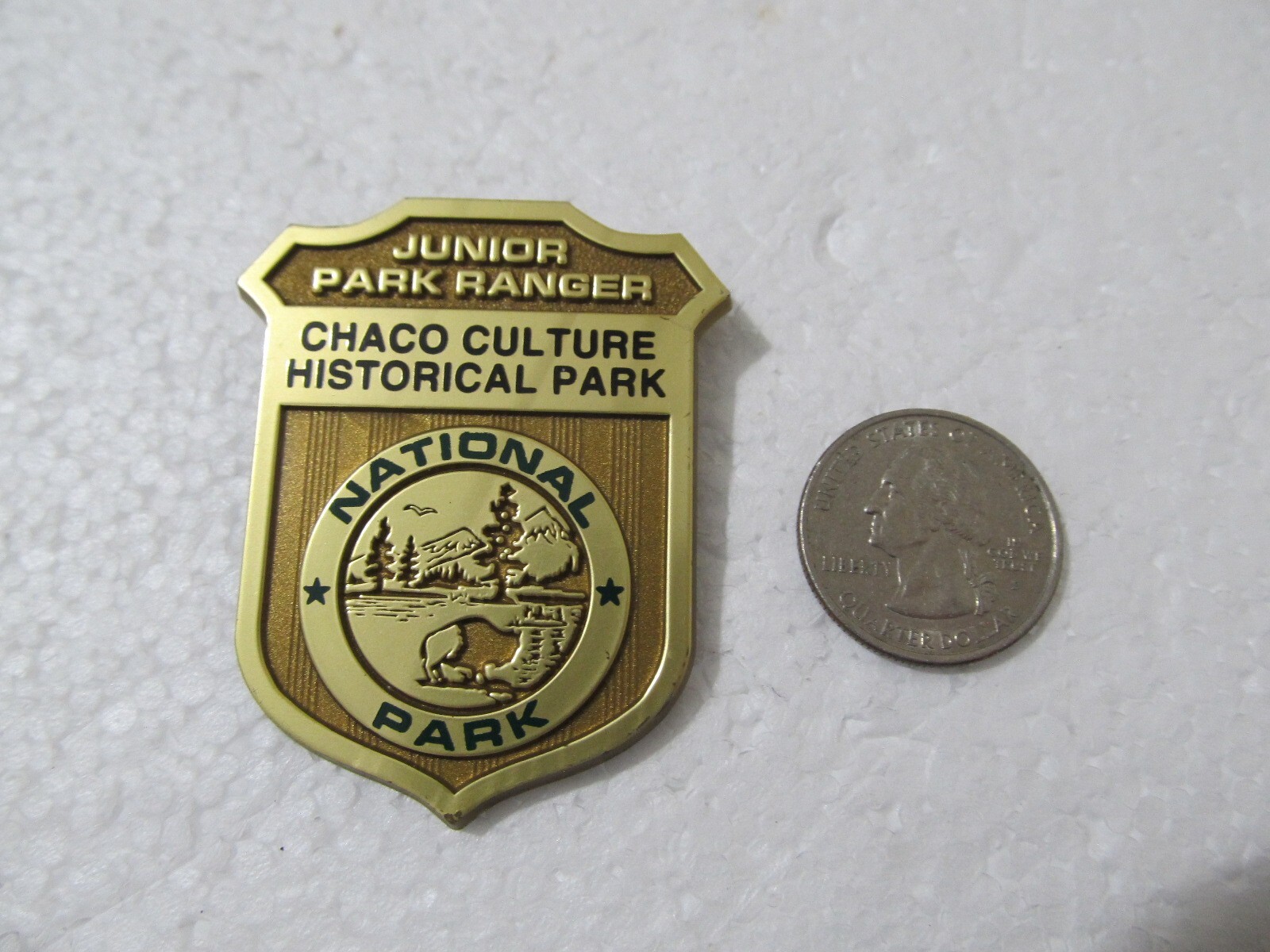 CHACO CULTURE HISTORICAL PARK National Junior Ranger Plastic Badge Pin NEWMEXICO