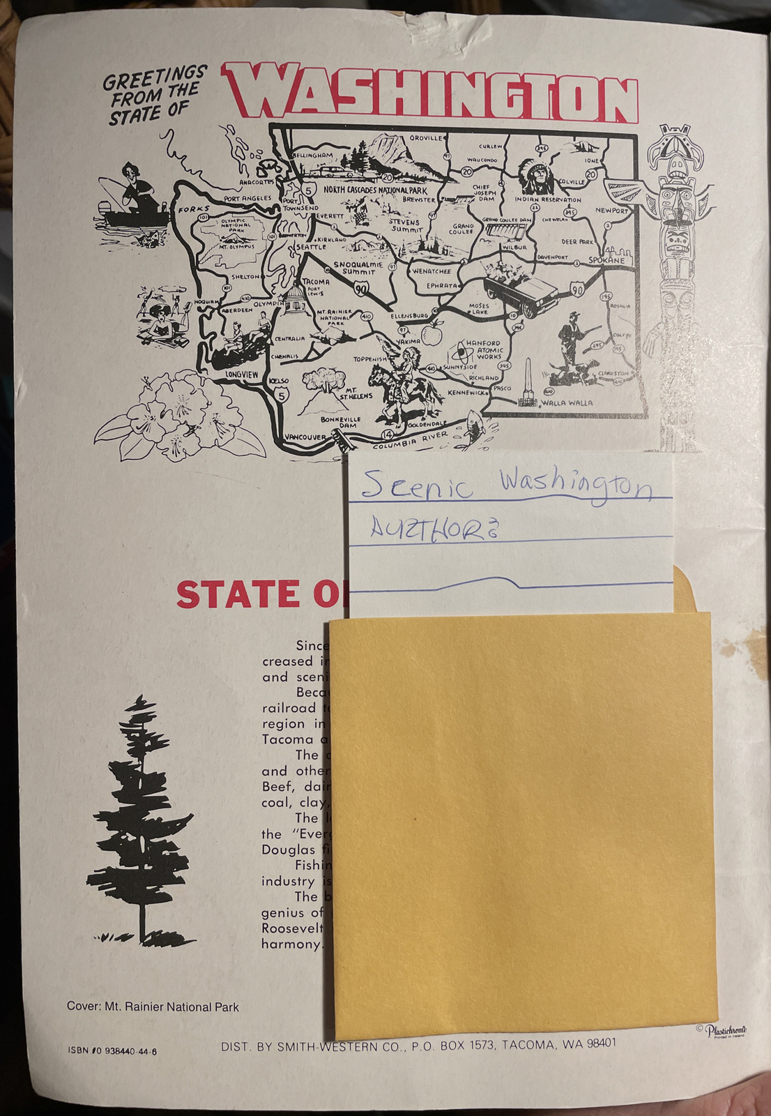 SCENIC WASHINGTON STATE Featuring Color Photographs RARE VINTAGE Smith Western