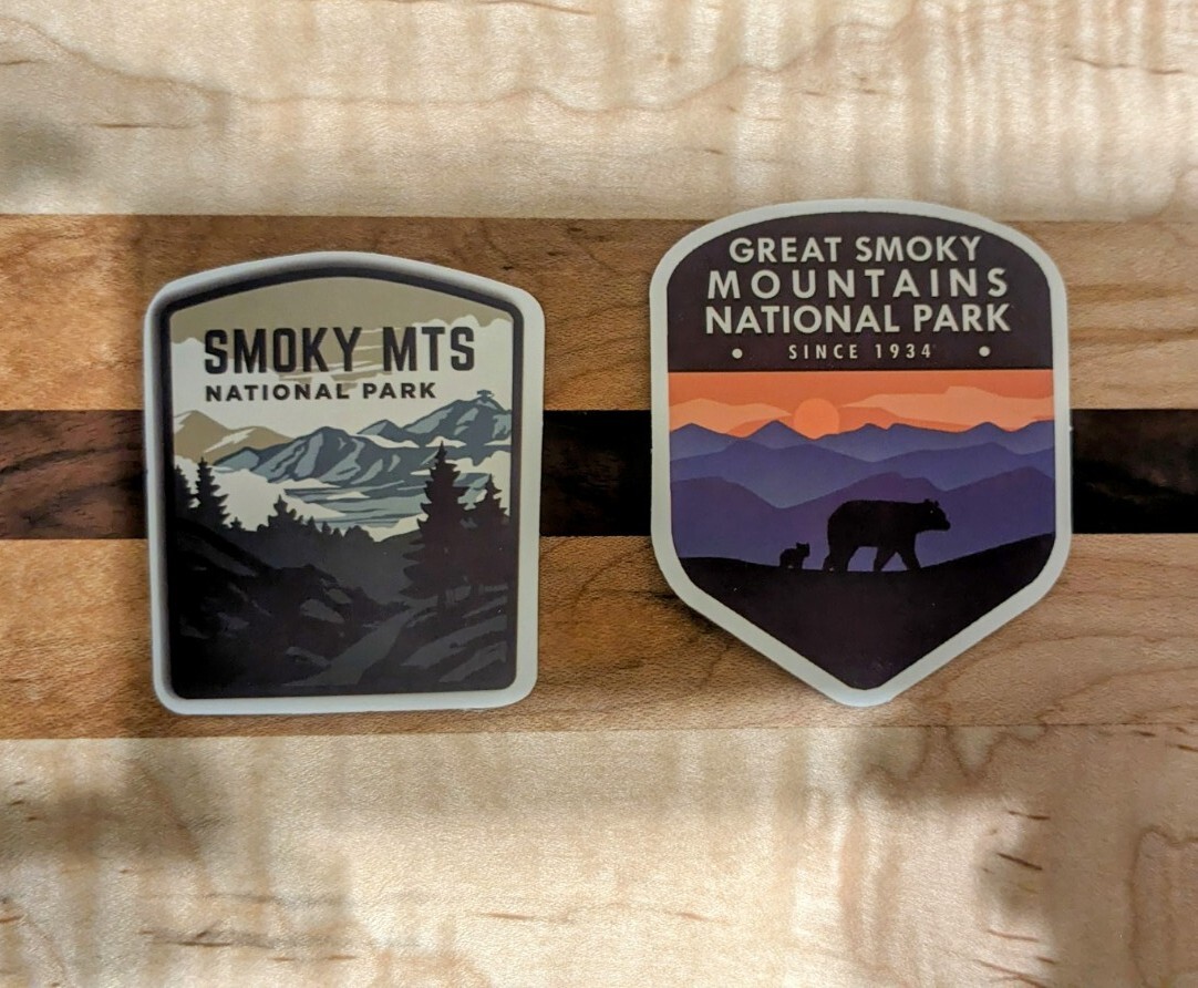 Set Of 2 Great Smoky Mountains National Park Sticker Decal