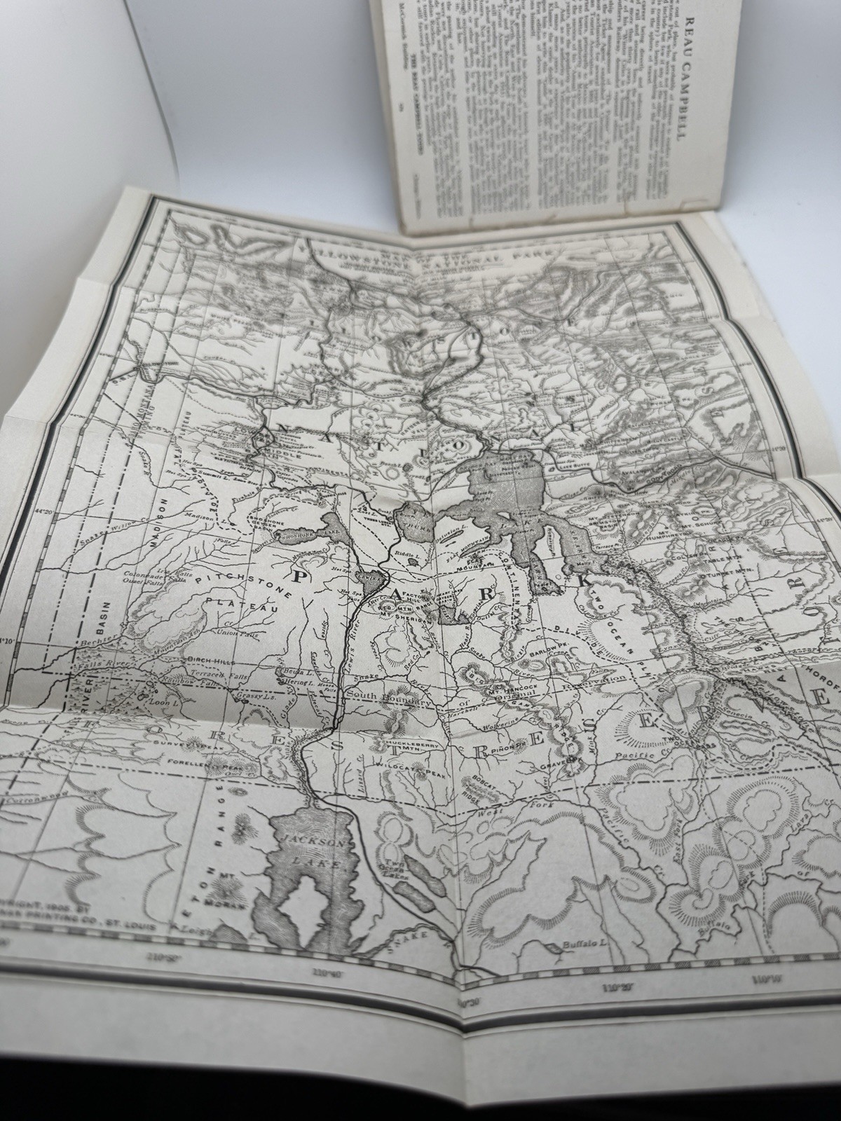 1923 Campbell Yellowstone Park Guide 4th Ed Softcover Map Camp Brochure
