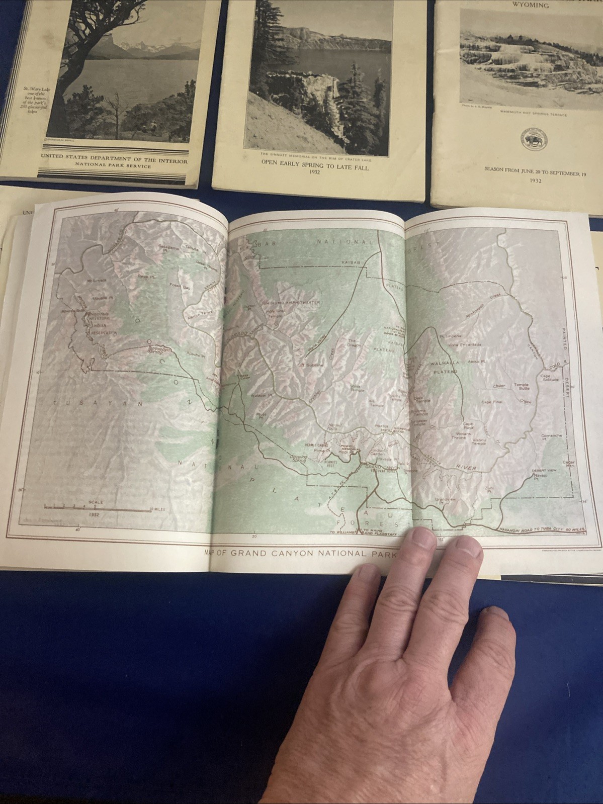 Lot of 6 NATIONAL PARK Guide Books from 1932 & 1933 – VG+ Yosemite Glacier +