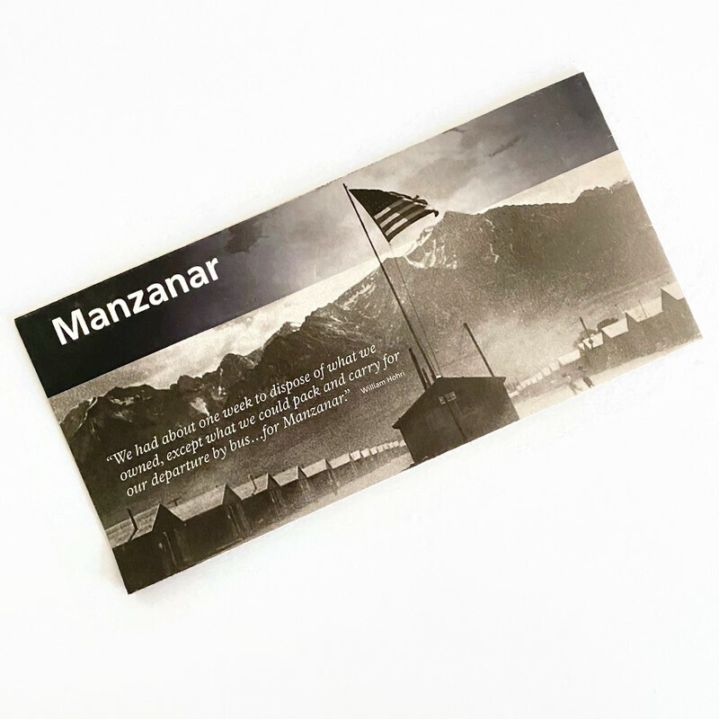 Manzanar National Historic Site Brochure Fold Out Map Vintage 1990s California