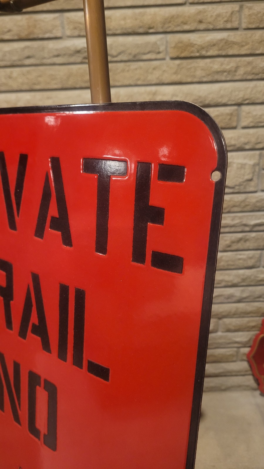 Porcelain Snowmobile Private Trail Number Sign Private Property Trails Snow
