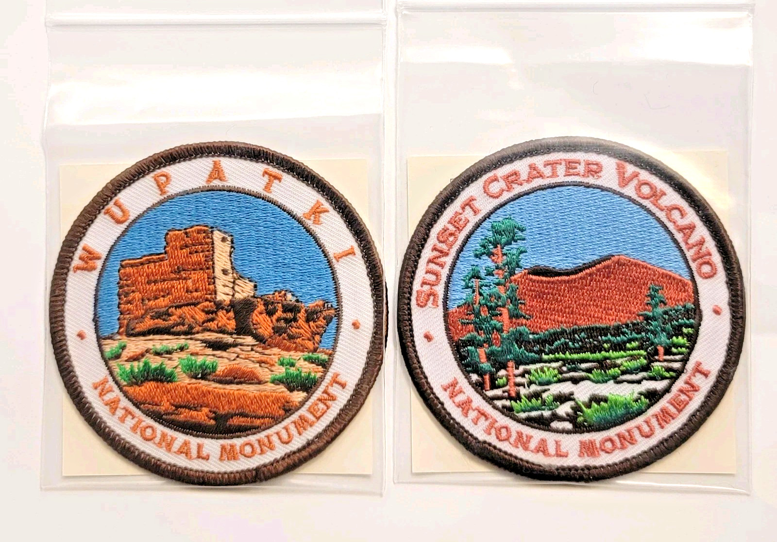 Arizona National Monument Patches Wupatki Sunset Crater Volcano Travel Lot 2 New