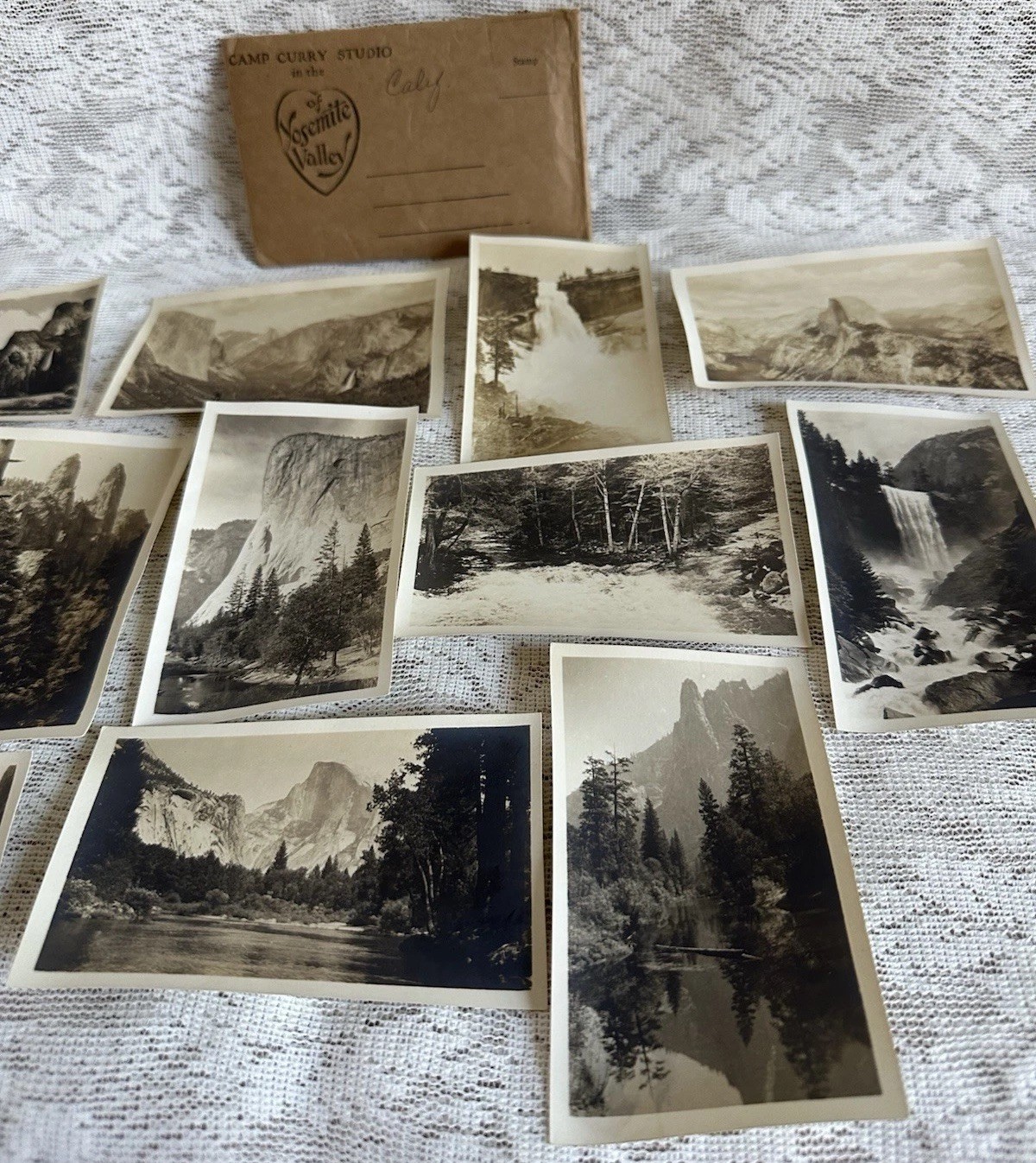 Vintage Yosemite Photo Set 12 Camp Curry Studio Views El Capitan Half Dome