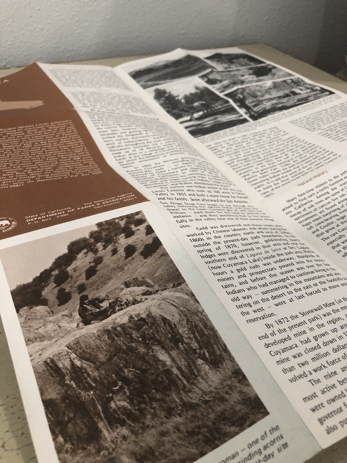 (Lot Of 2) 1970s State Park Pamphlets, Cuyamaca Rancho State Park