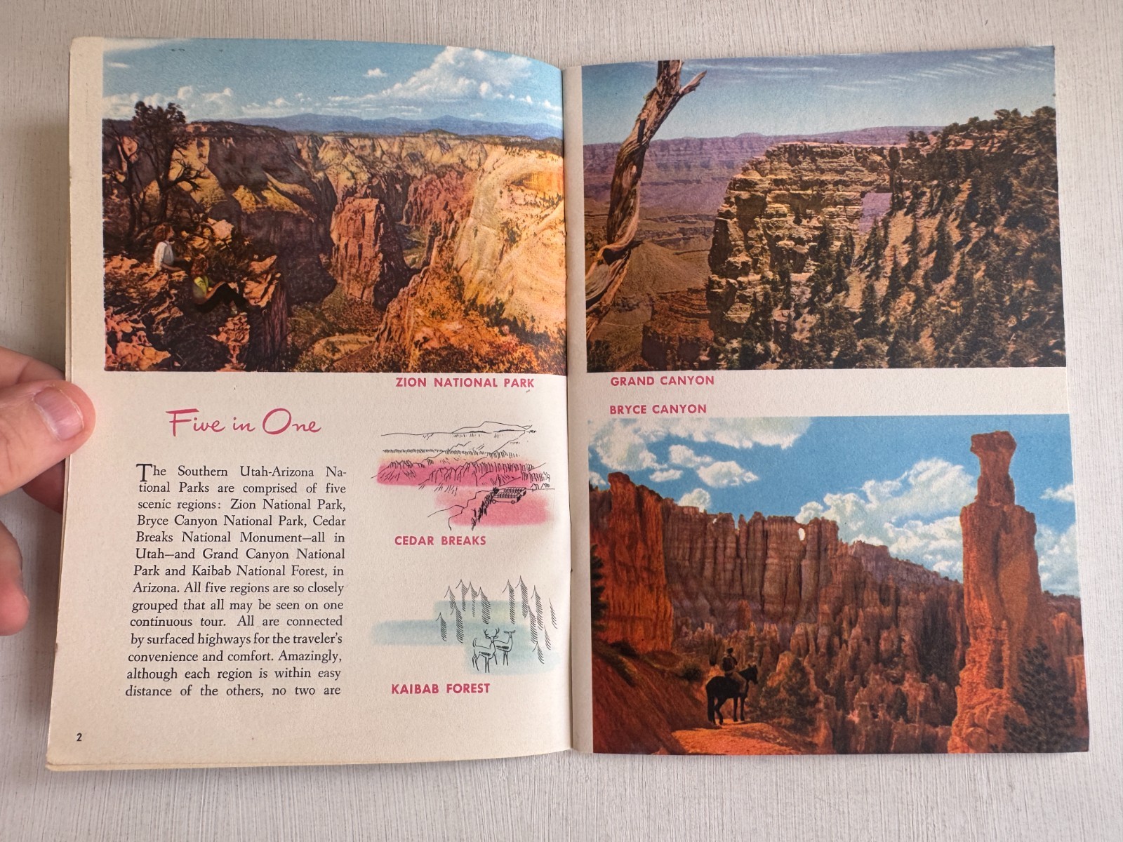 1951 Union Pacific Railroad Travel Guide for Zion, Bryce & Grand Canyon