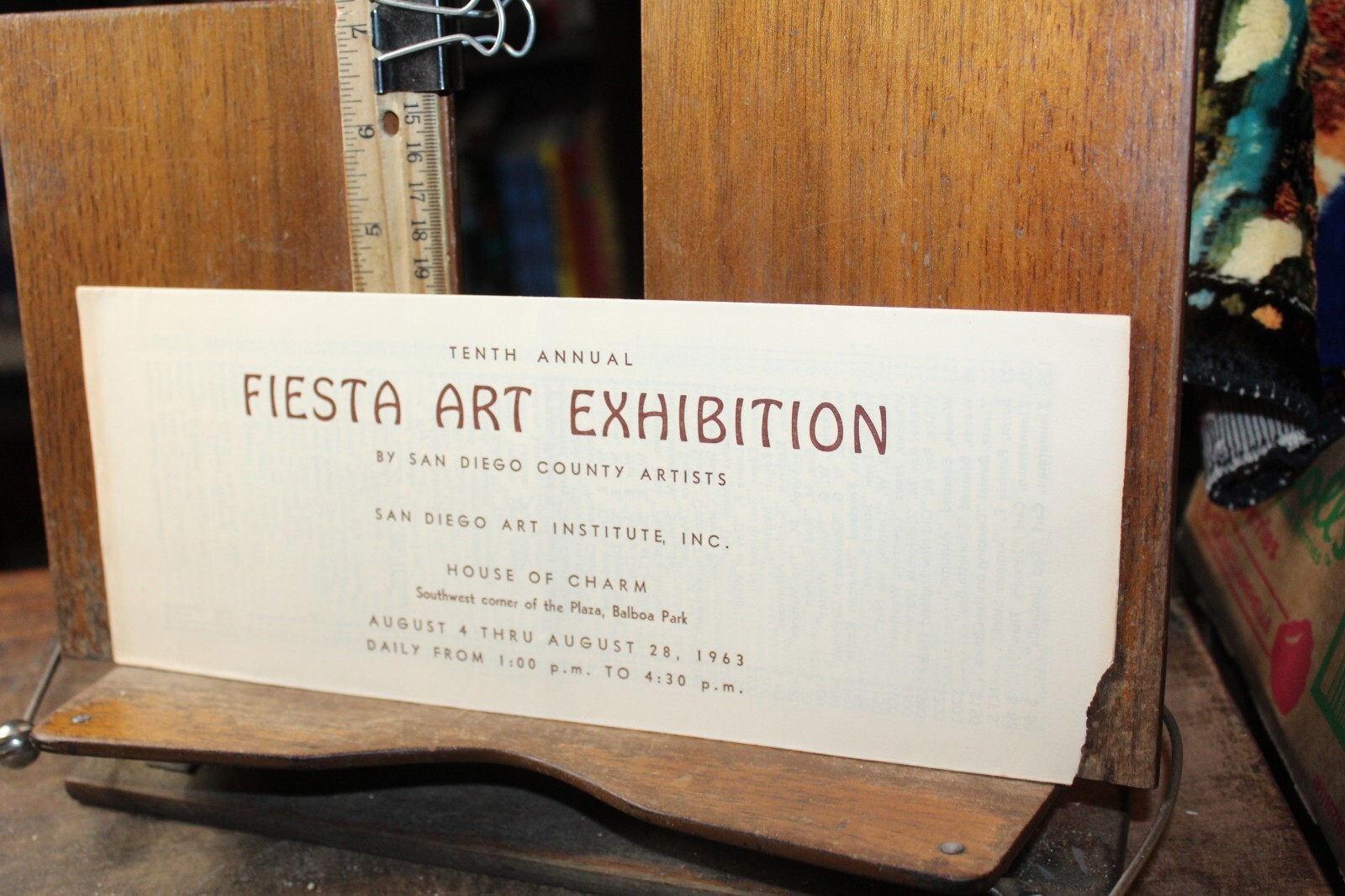 Vintage 1963 Fiesta Art Exhibition San Diego Art Institute Artists Brochure