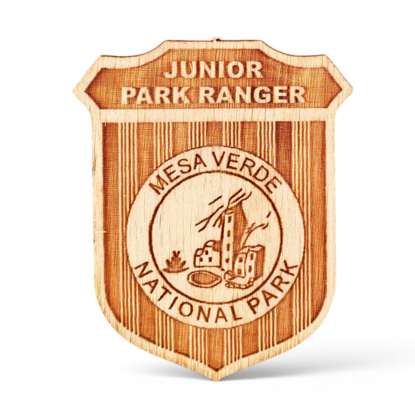 Mesa Verde National Park Junior Park Ranger Wooden Lapel Pin Badge Souvenir