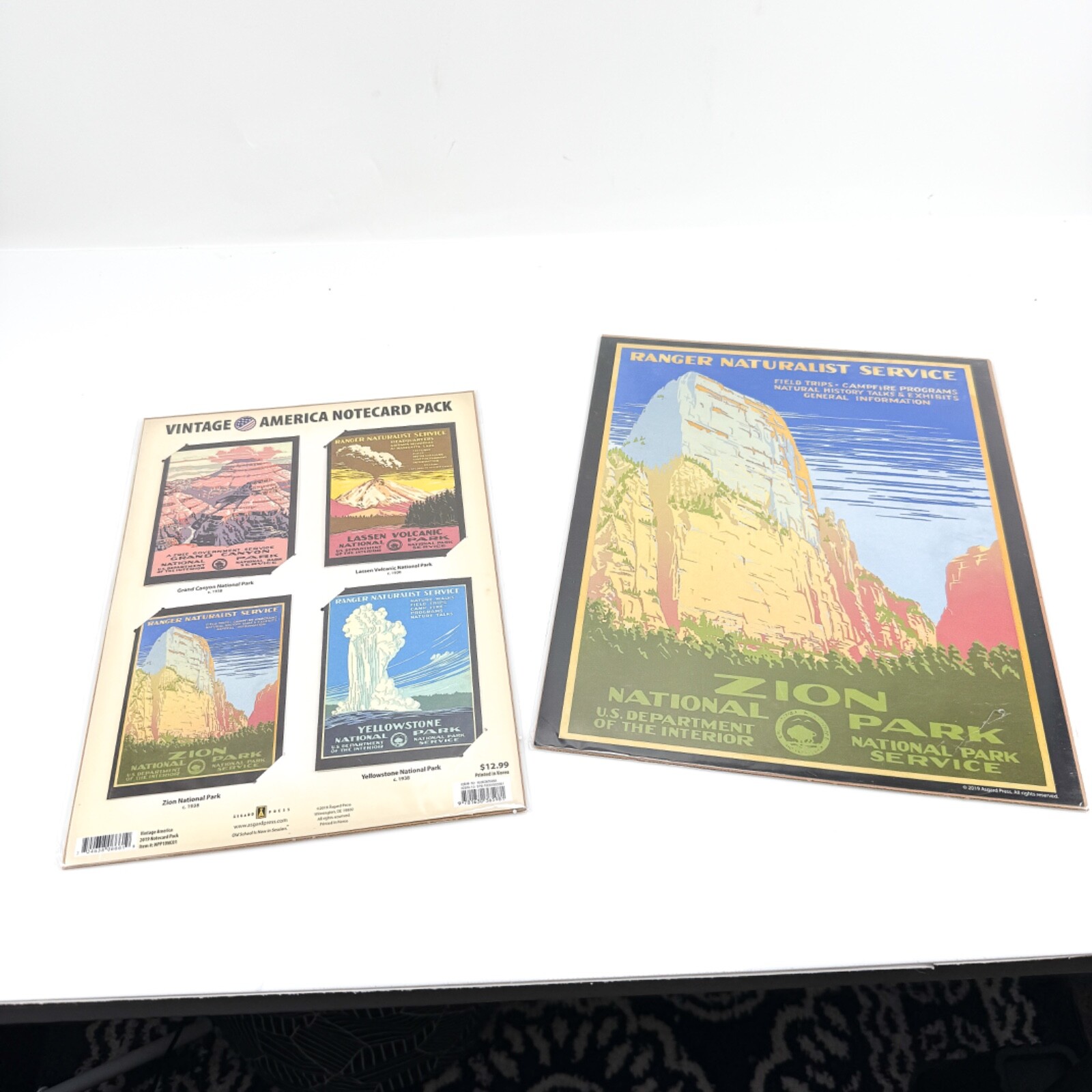 Vintage National Parks Notecards Zion Park Print Reprint Packs Asgard Press New
