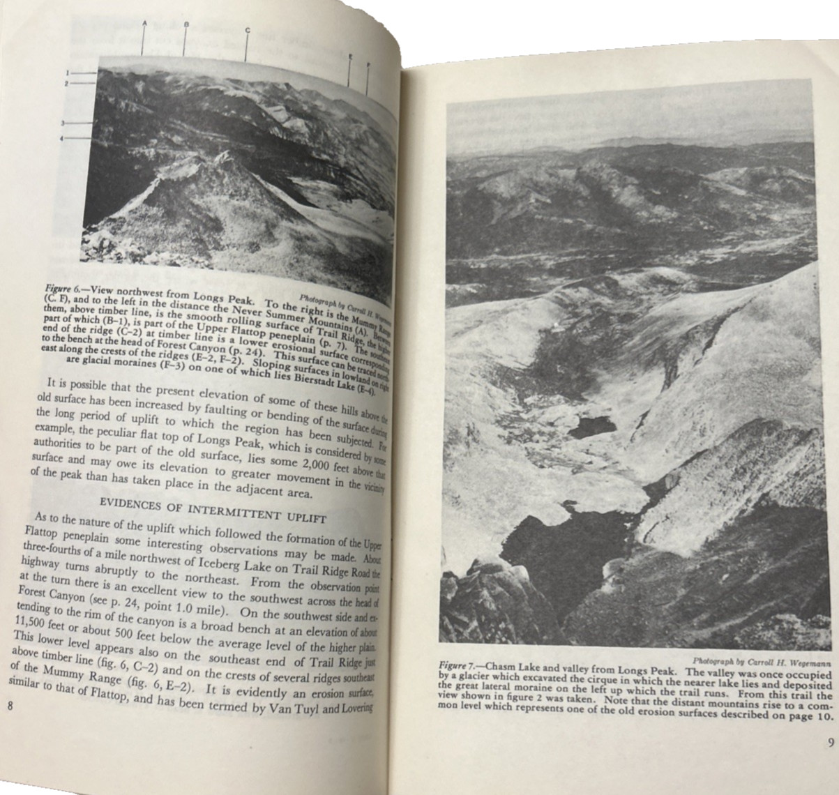 Vtg Guide to the Geology of Rocky Mountain National Park Colorado Booklet 1944