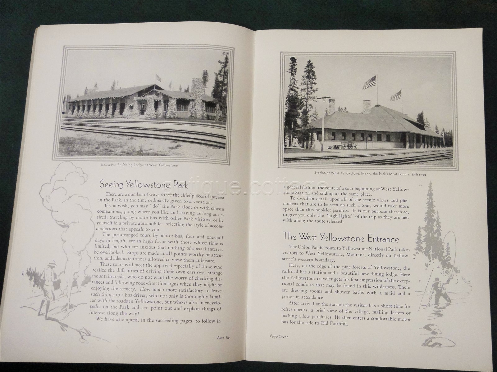 antique YELLOWSTONE and GRAND TETON NATION PARK union pacific rr photo book