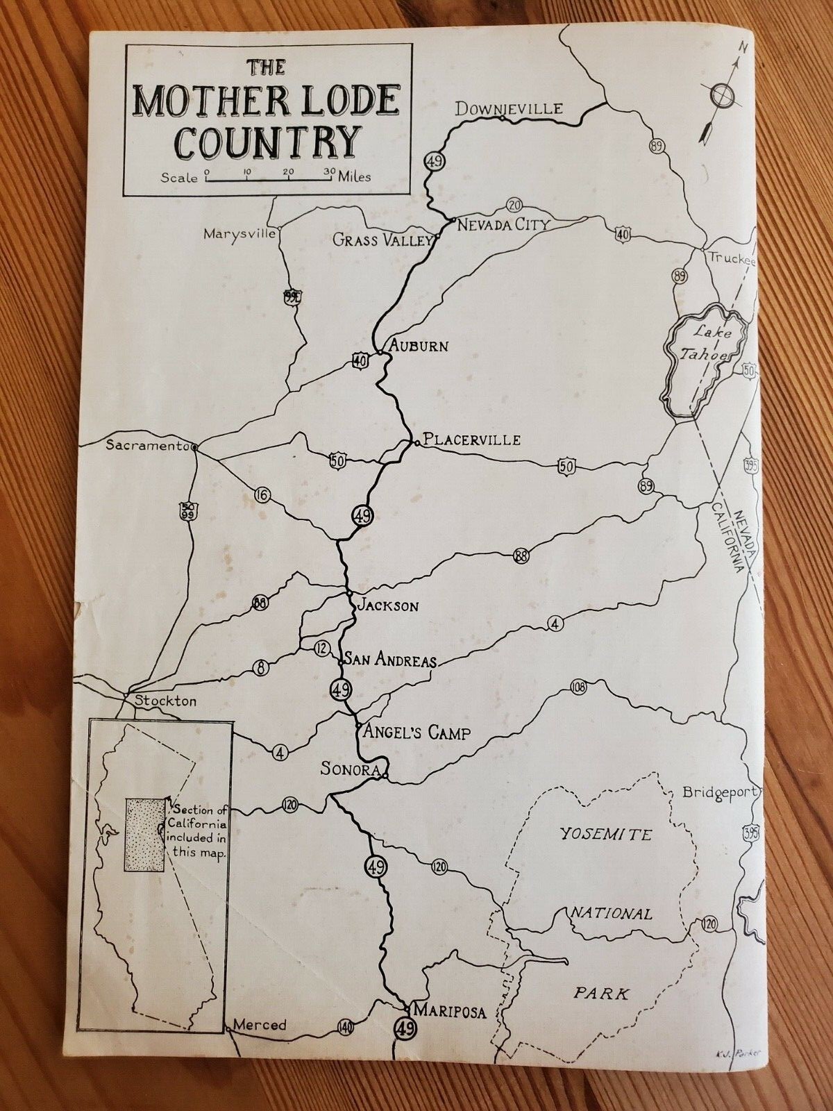 Vintage Guide Mother Lode Country Yosemite CA History 1958