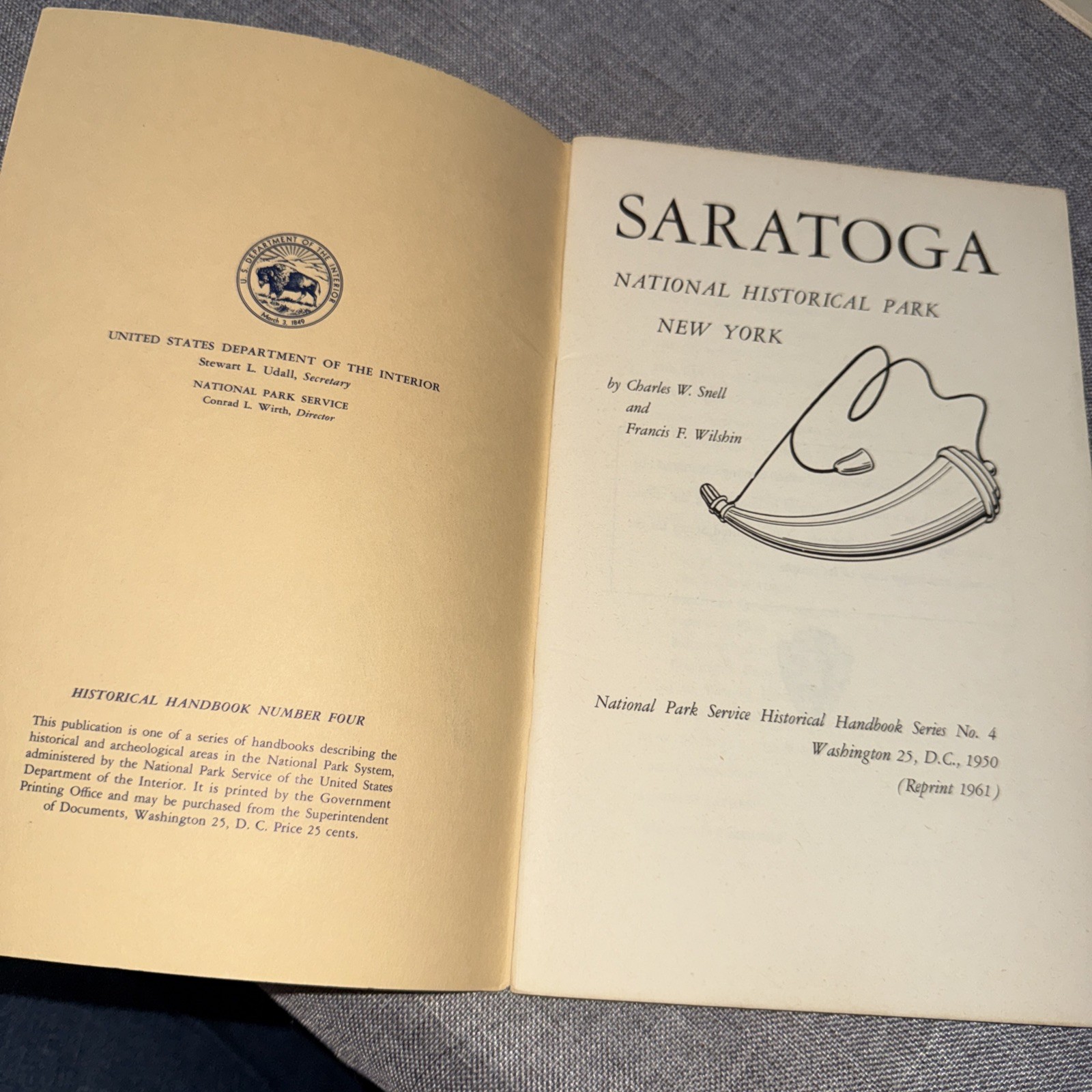 Saratoga New York NY National Historical Park Handbook Number Four Revised 1961