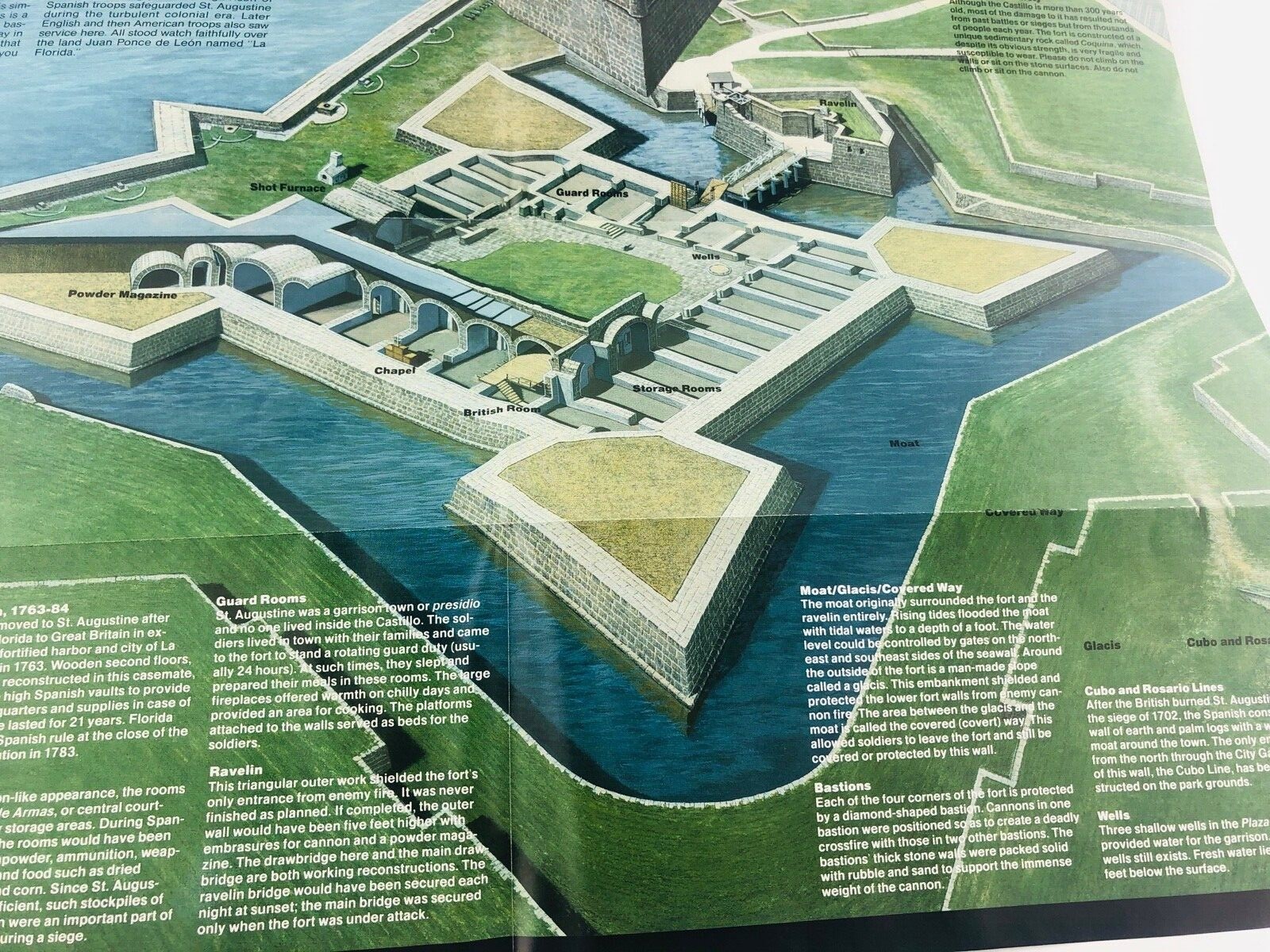 Castillo de San Marcus National Monument Florida FL Guide Brochure Map 1997