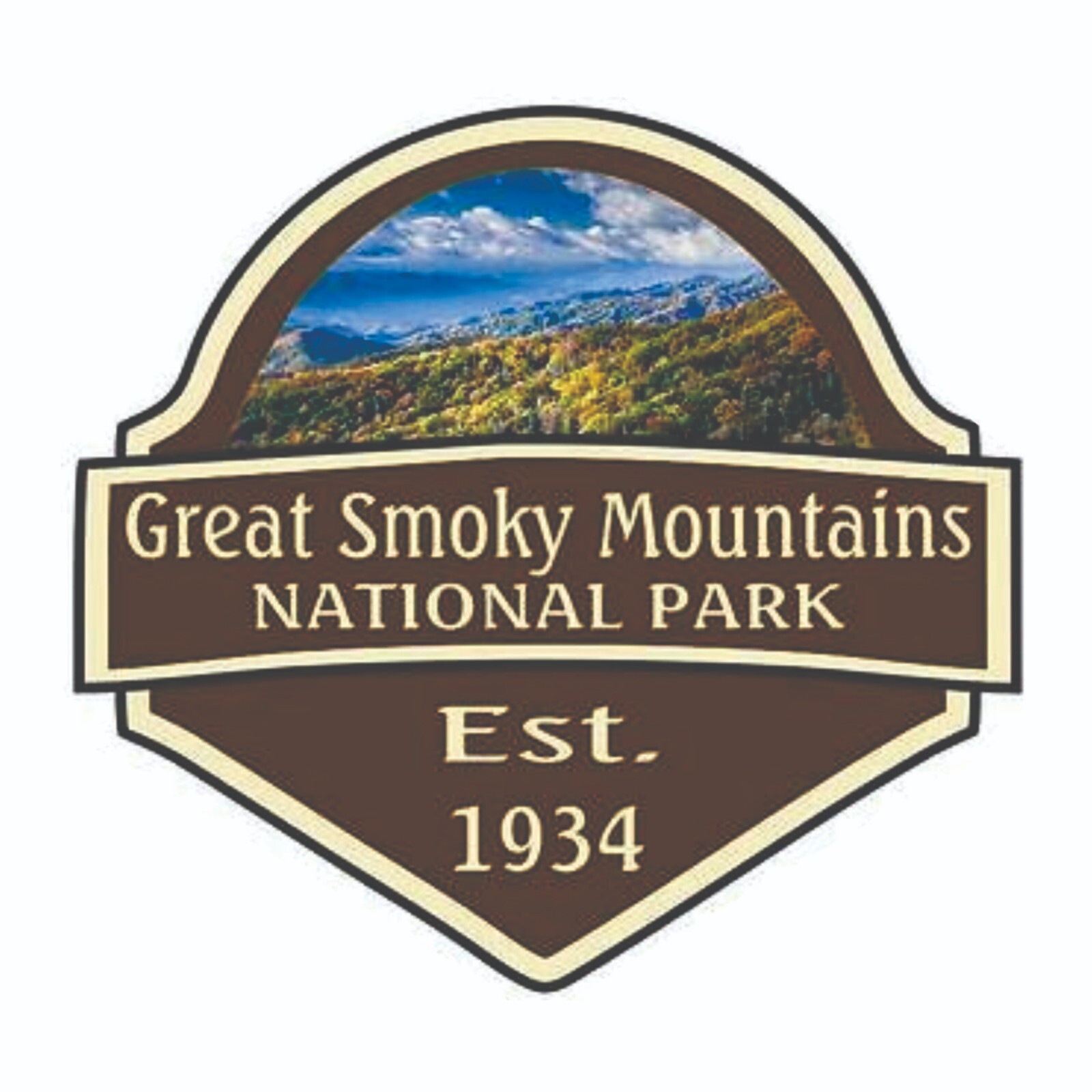 Great Smokey Mountain National Park Sticker N. Carolina Tennessee National Park
