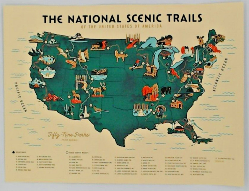59 National Parks Print Series 17/59 Lot