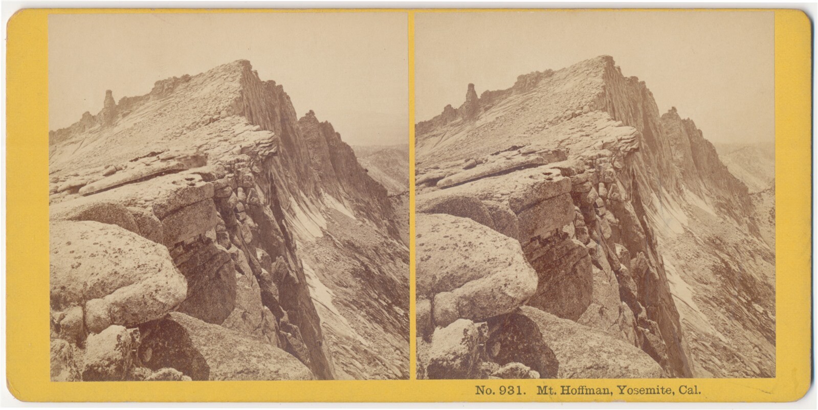 c1870 Mt. Hoffman Yosemite California Kilburn Brothers Stereoview Photograph