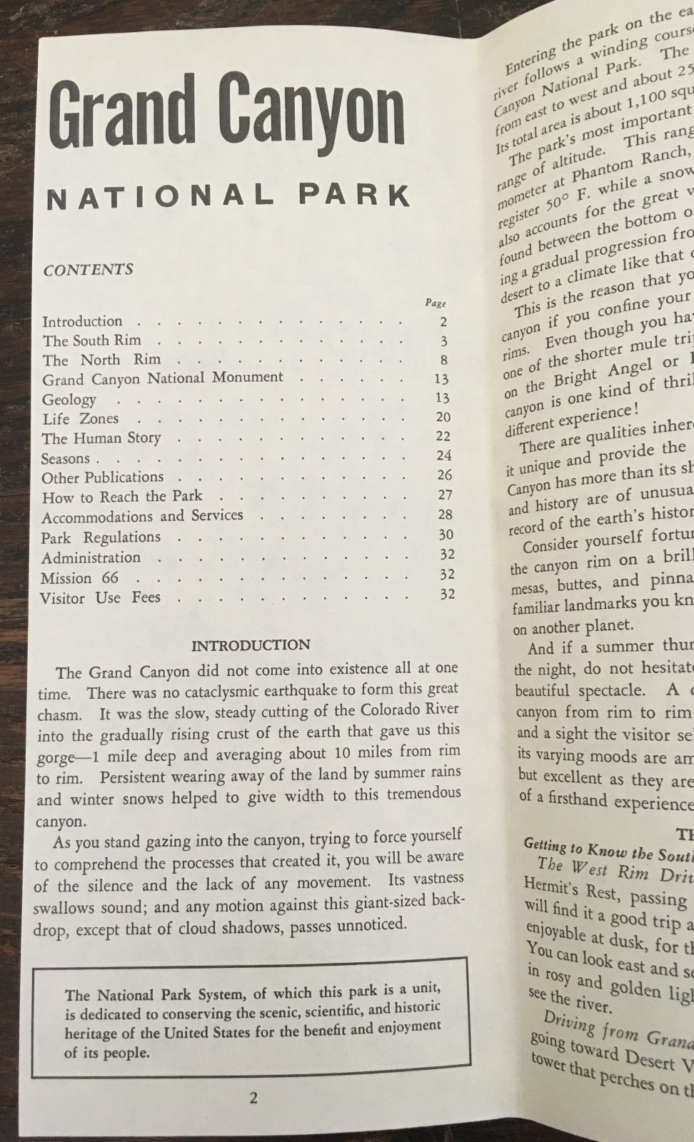 1961 Grand Canyon National Park – Information of Sites – Includes Maps – Arizona