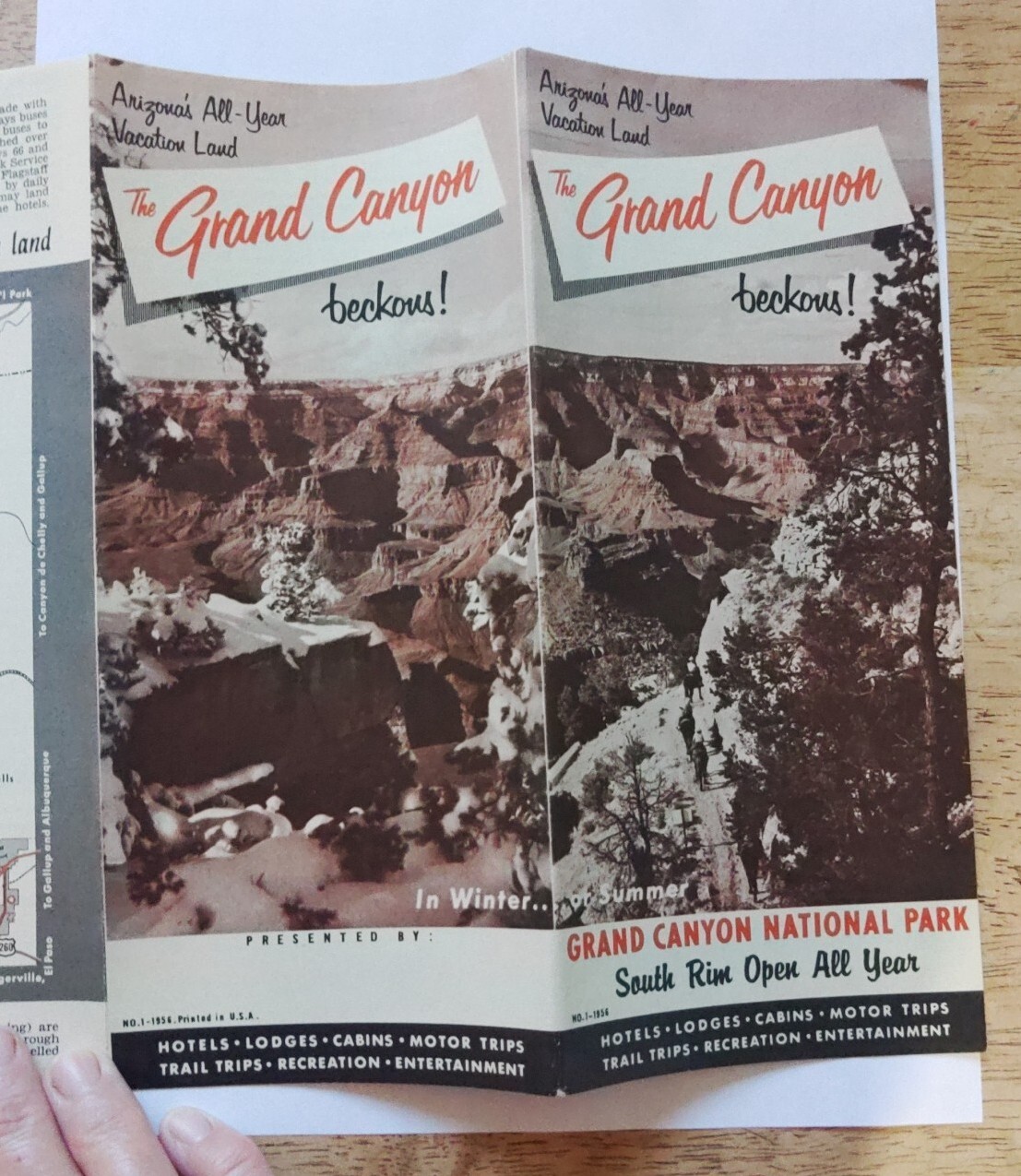 Vintage 1956 Grand Canyon Pamphlet