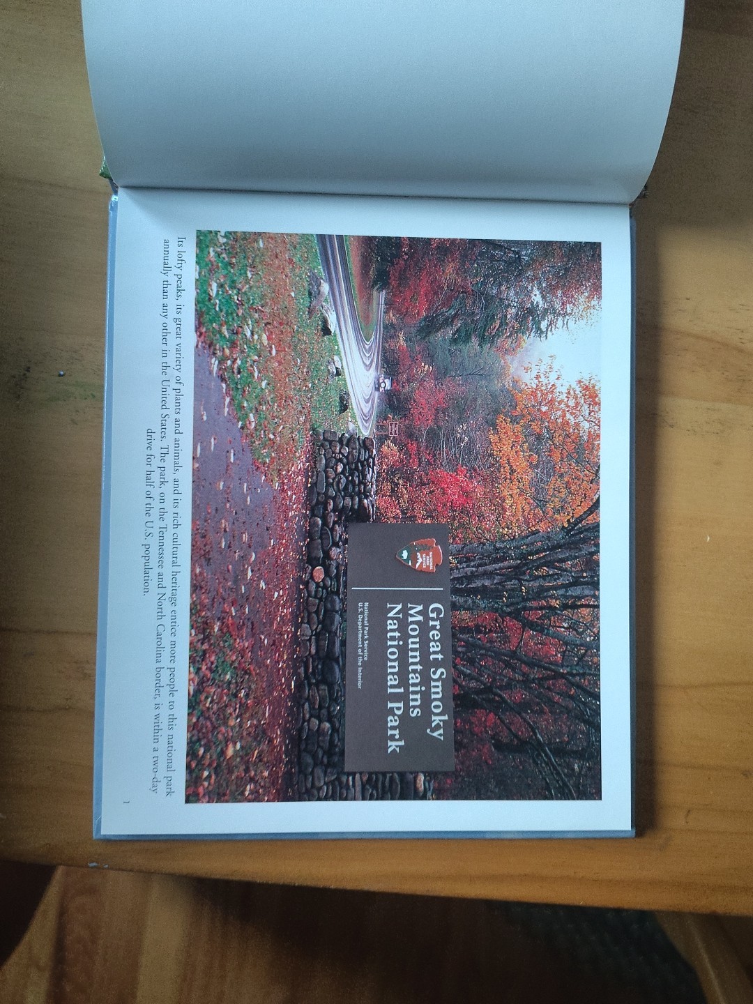Vintage Great Smoky Mountains National Park Souvenir Color Photo Picture Book