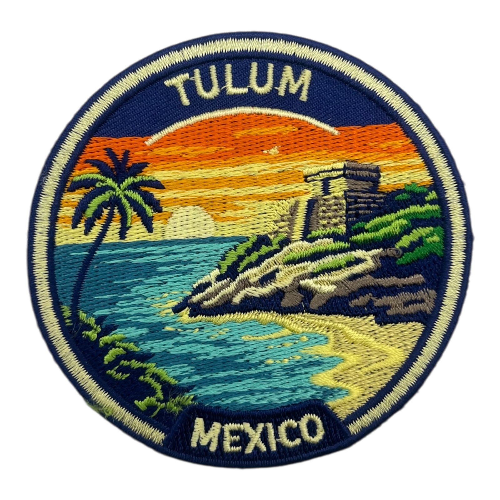 Tulum Mexico Patch 3” Iron On Embroidered Tulum Parche Travel Souvenir