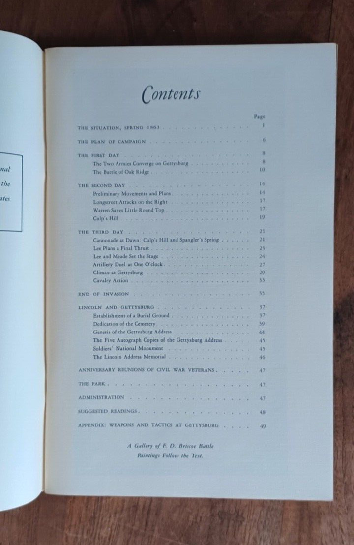 Gettysburg National Park Service Handbook Series No. 9 – 1962 Booklet