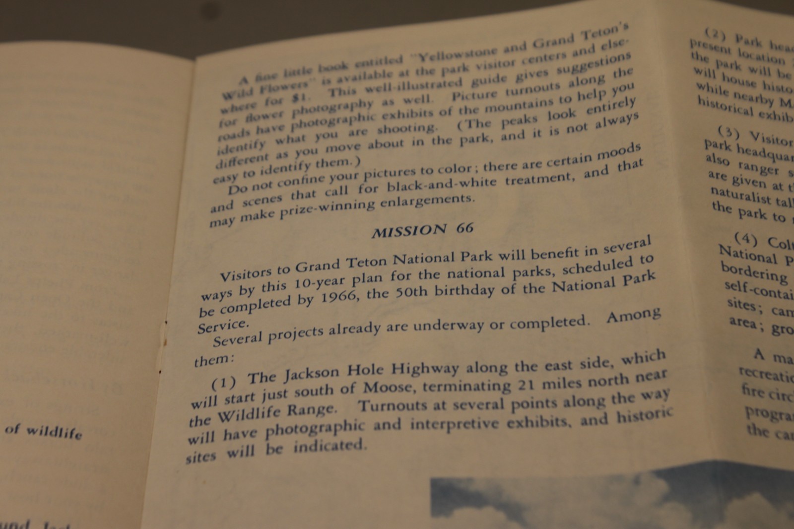 Grand Teton National park Travel brochure Vintage