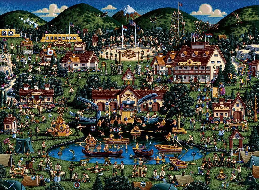 Eric Dowdle ‘Camp Eagles Nest’ 16×20 Gallery Wrapped canvas art NEW in package