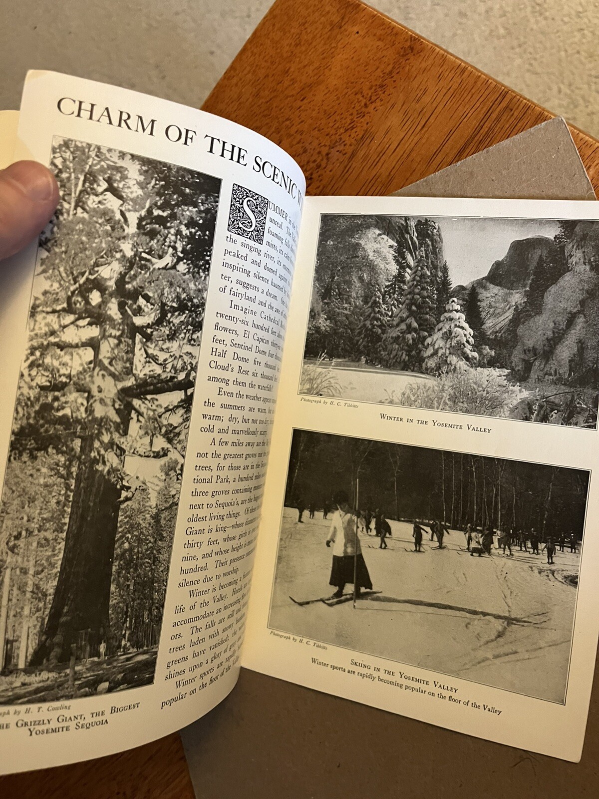 Vintage Yosemite National Park Photo Guide Paperback book