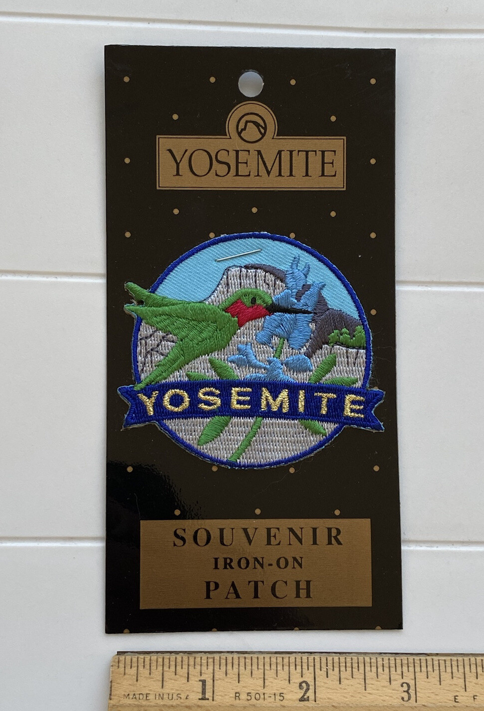 NIP Yosemite National Park Hummingbird Half Dome Souvenir Iron-on Patch Badge