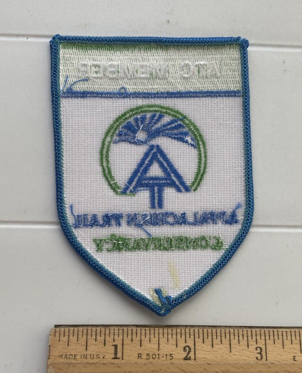 ATC Member Appalachian Trail Conservancy Blue White Green Embroidered Patch