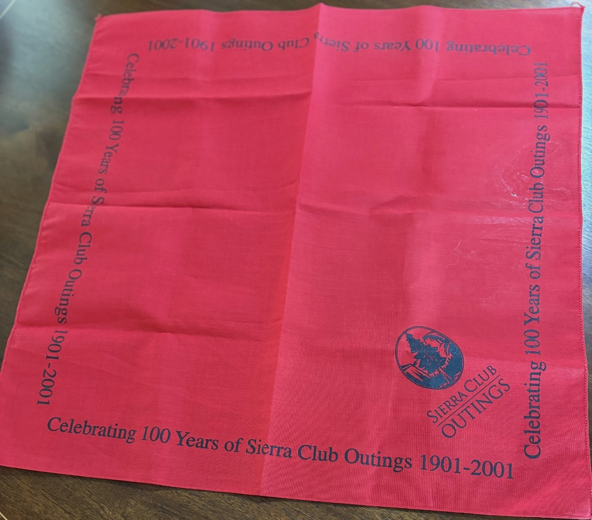 Sierra club bandana 100 years wilderness outdoors Outings 1901-2001
