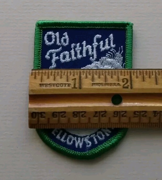 Yellowstone National Park Erupting Old Faithful Geyser Embroidered Patch