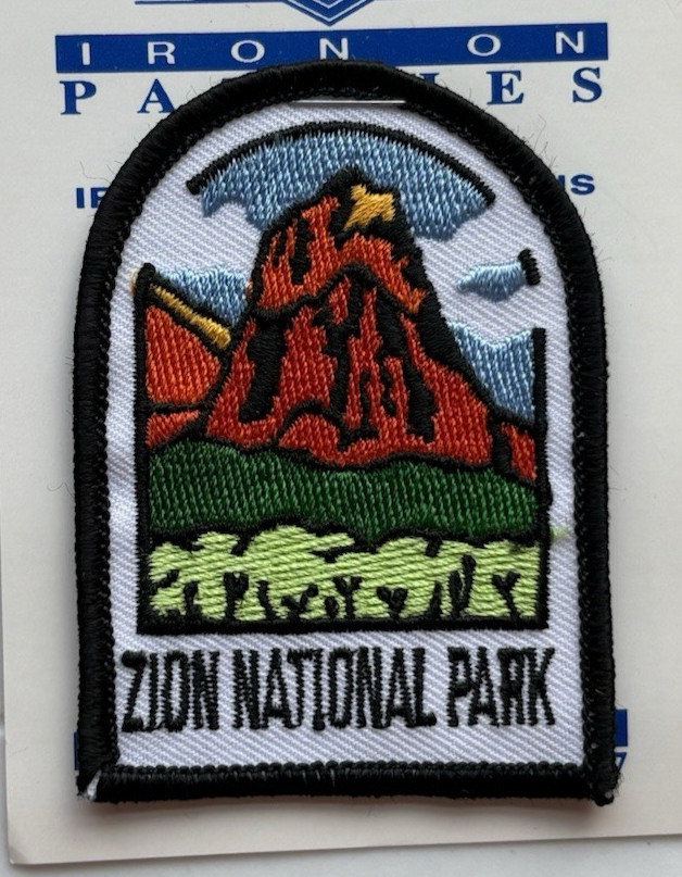 NIP Zion National Park Utah Red Rock Formation Souvenir Embroidered Patch Badge