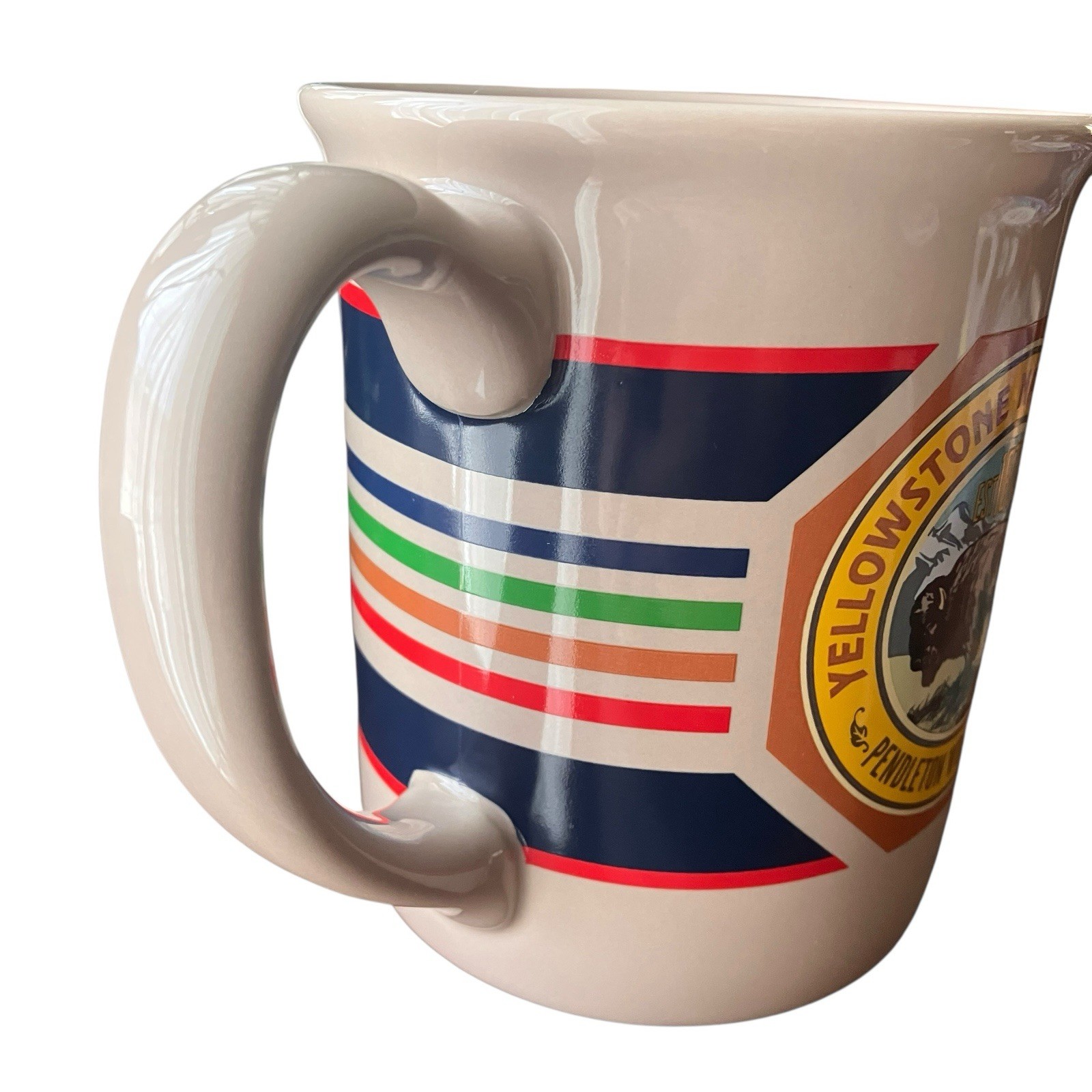 Pendleton Yellowstone Mug Bison National Park Coffee Cup Rustic Lodge 16 oz