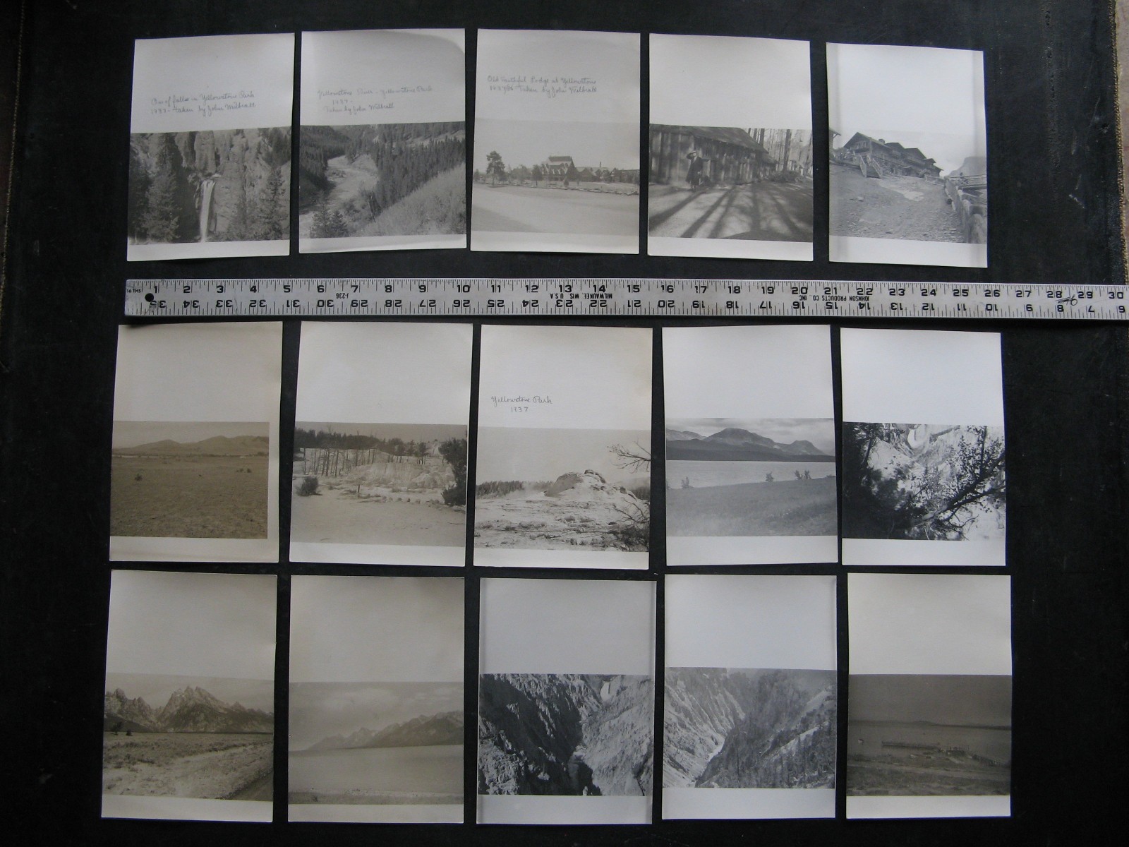 ’30s YELLOWSTONE PARK 51 PHOTO SET 8x10s & rppc size STUNNING! w GLACIER & BANFF