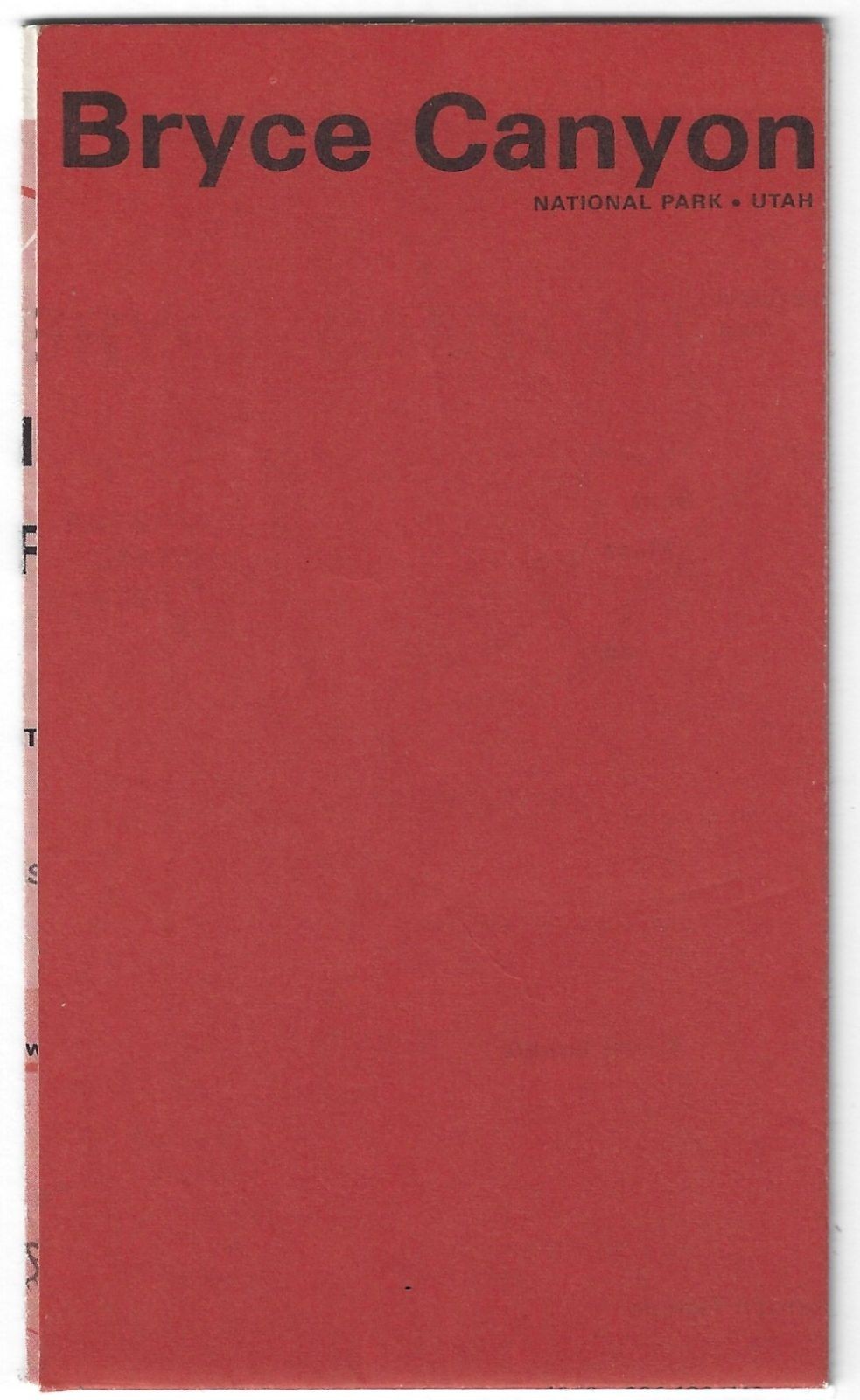 Bryce Canyon National Park Utah 1968 Vintage Brochure Travel Tourism Map