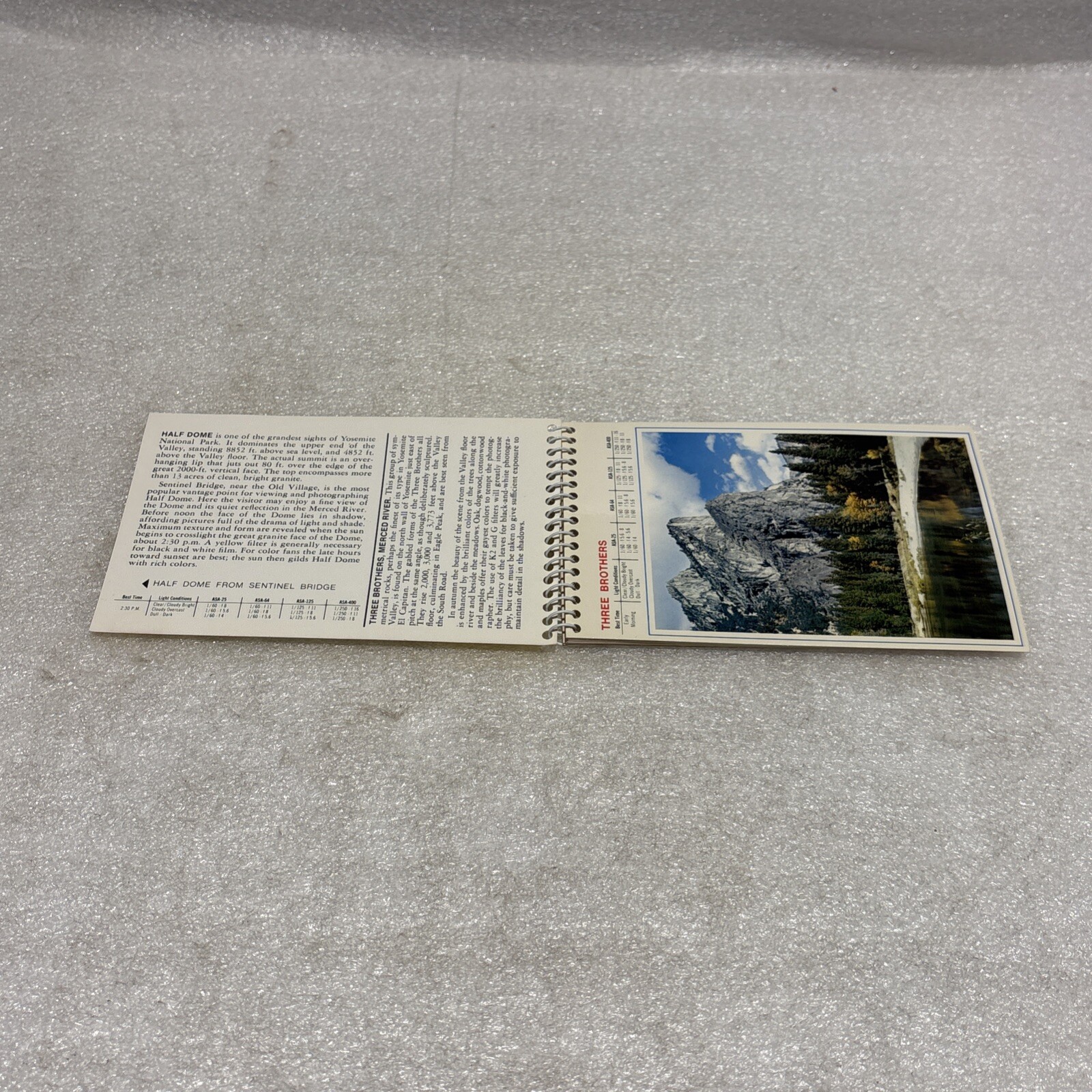 Vintage 1950’s Yosemite Spiral Picture Photo Guide Souvenir Photography Settings
