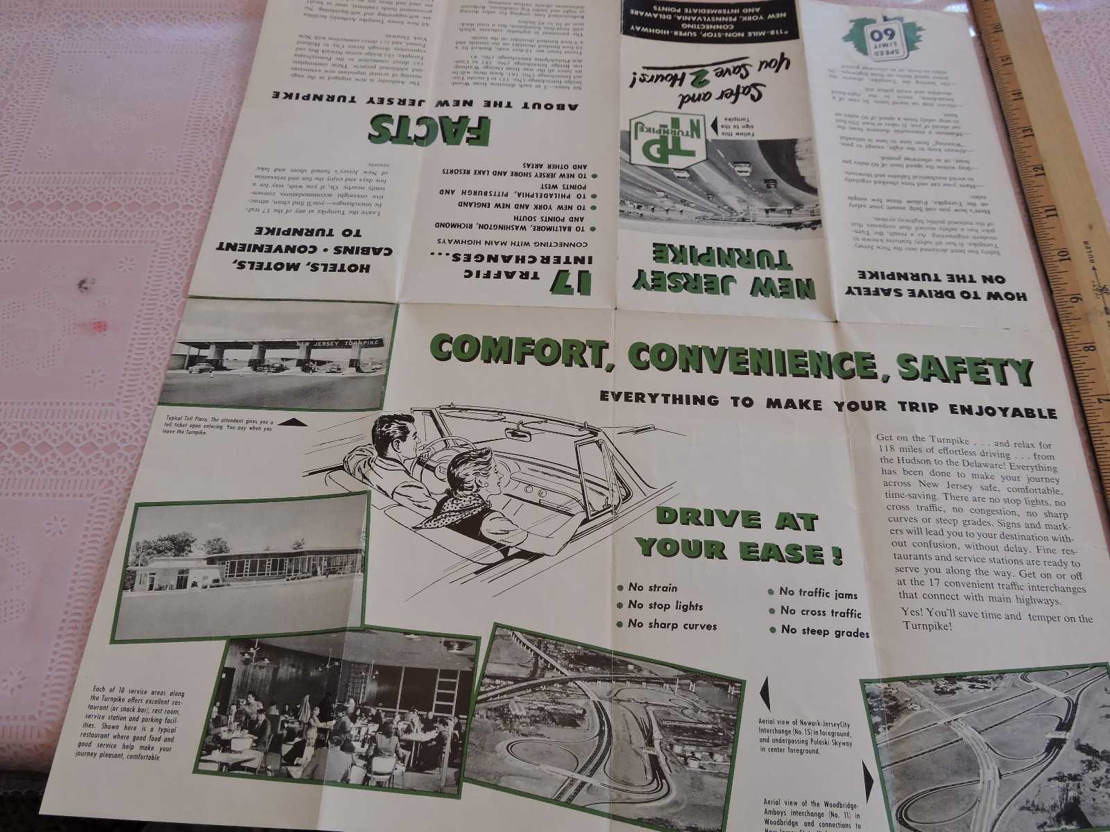 Rare 1953 NEW JERSEY TURNPIKE NJT Original Brochure WOW, GREAT! Mao, Delaware