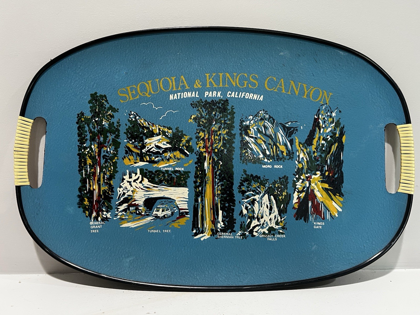 Vintage Sequoia & Kings Canyon Nat’l Park, California Painted Souvenir Tray