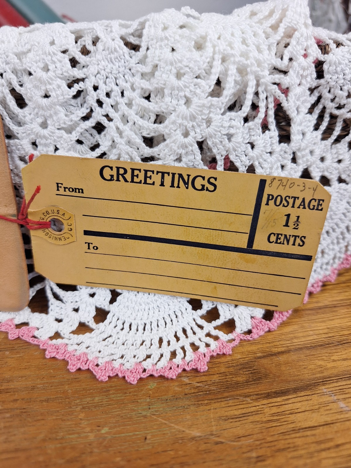 Antique c.1910s novelty postcard / greeting tag souvenir from Yosemite National