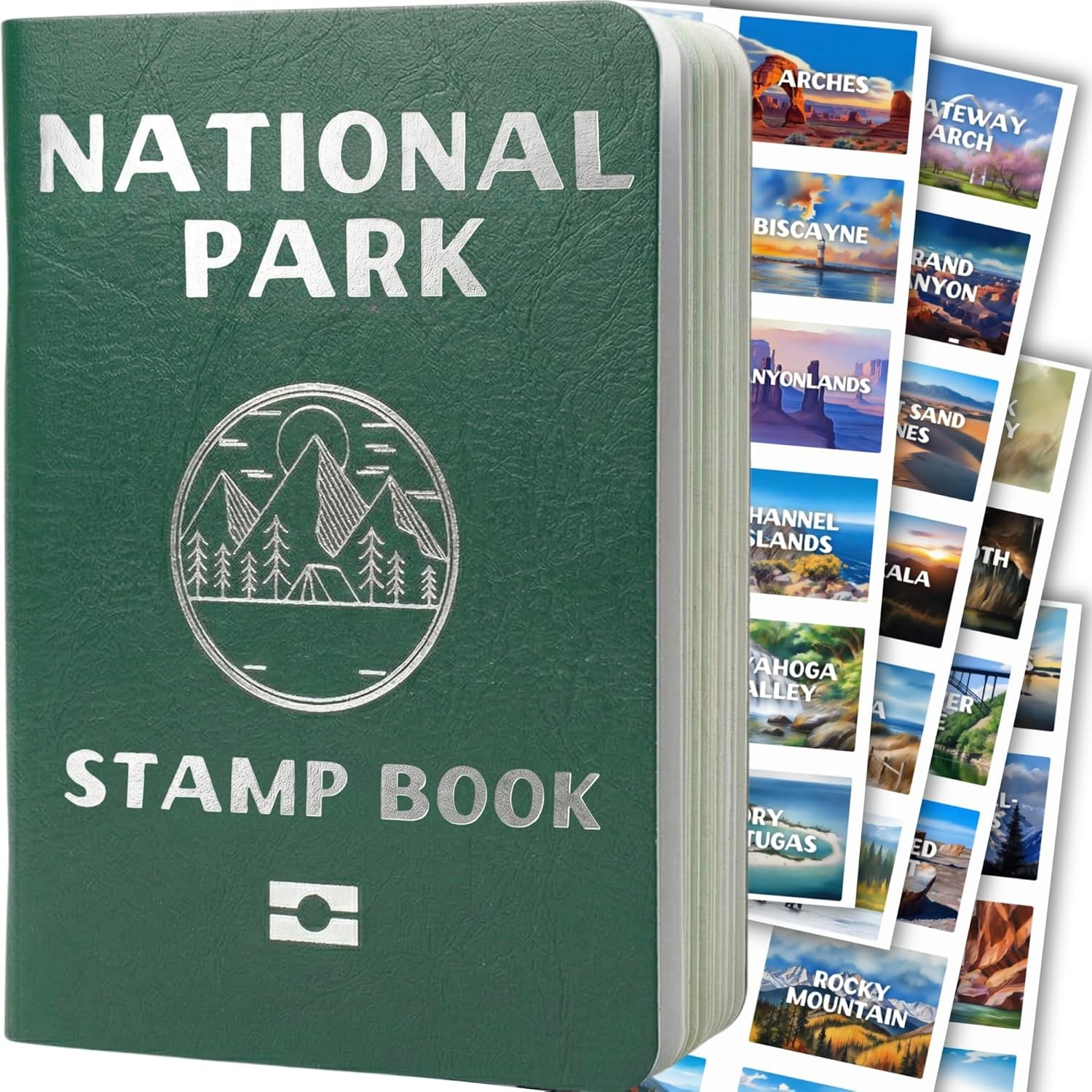 National Parks Stamp Book with Sticker Set: Passport-Sized National Park Book wi