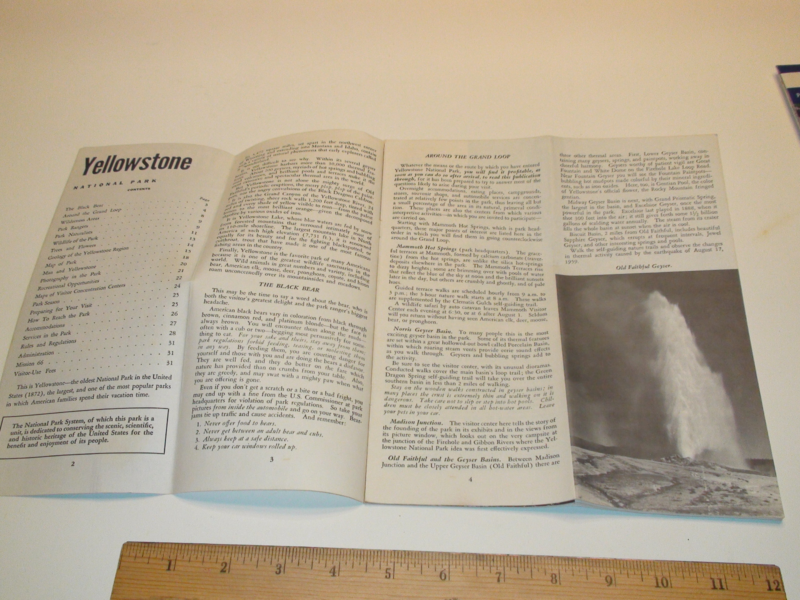 1961 Yellowstone National Park WY MT ID Brochure Pamphlet Booklet – 30 pages