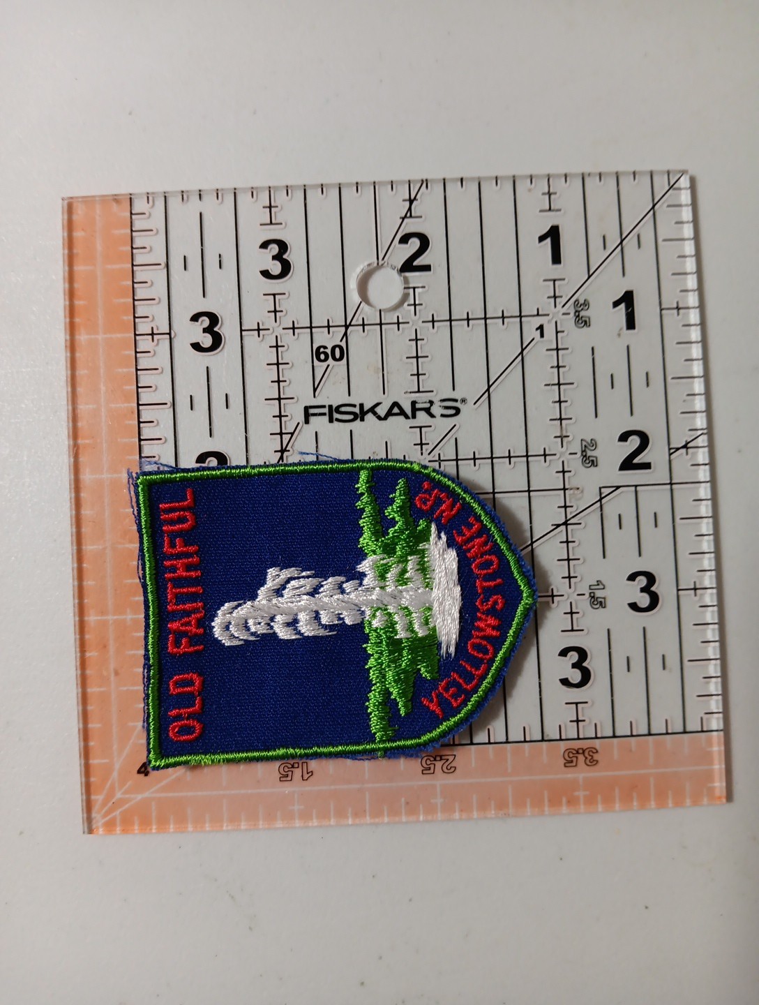 Old Faithful Yellowstone National Park Voyager Patch Vintage Sew On 70’s
