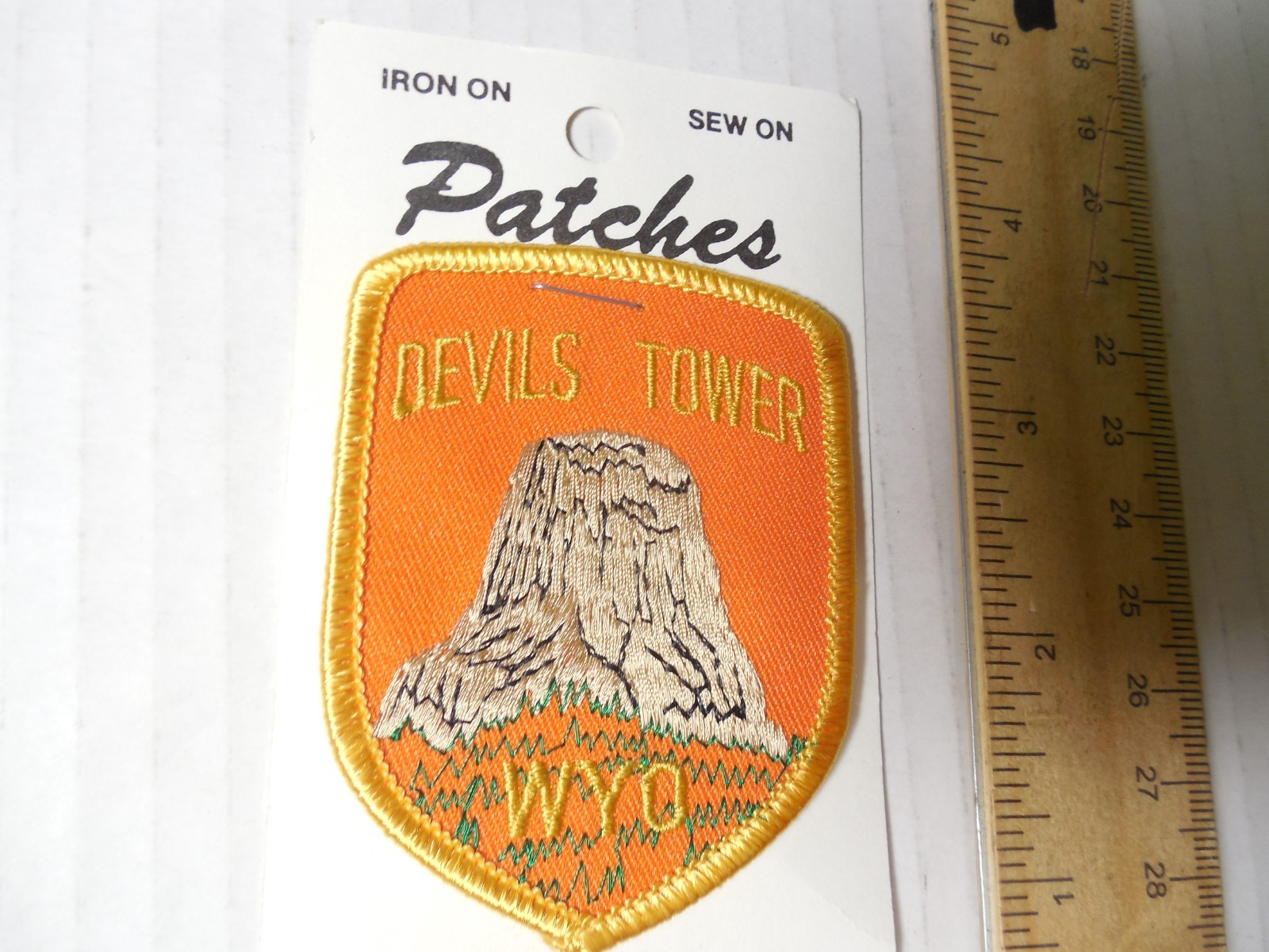 NIP Devils Tower Wyoming USA Embroidered Patch Iron On Rapid City SD