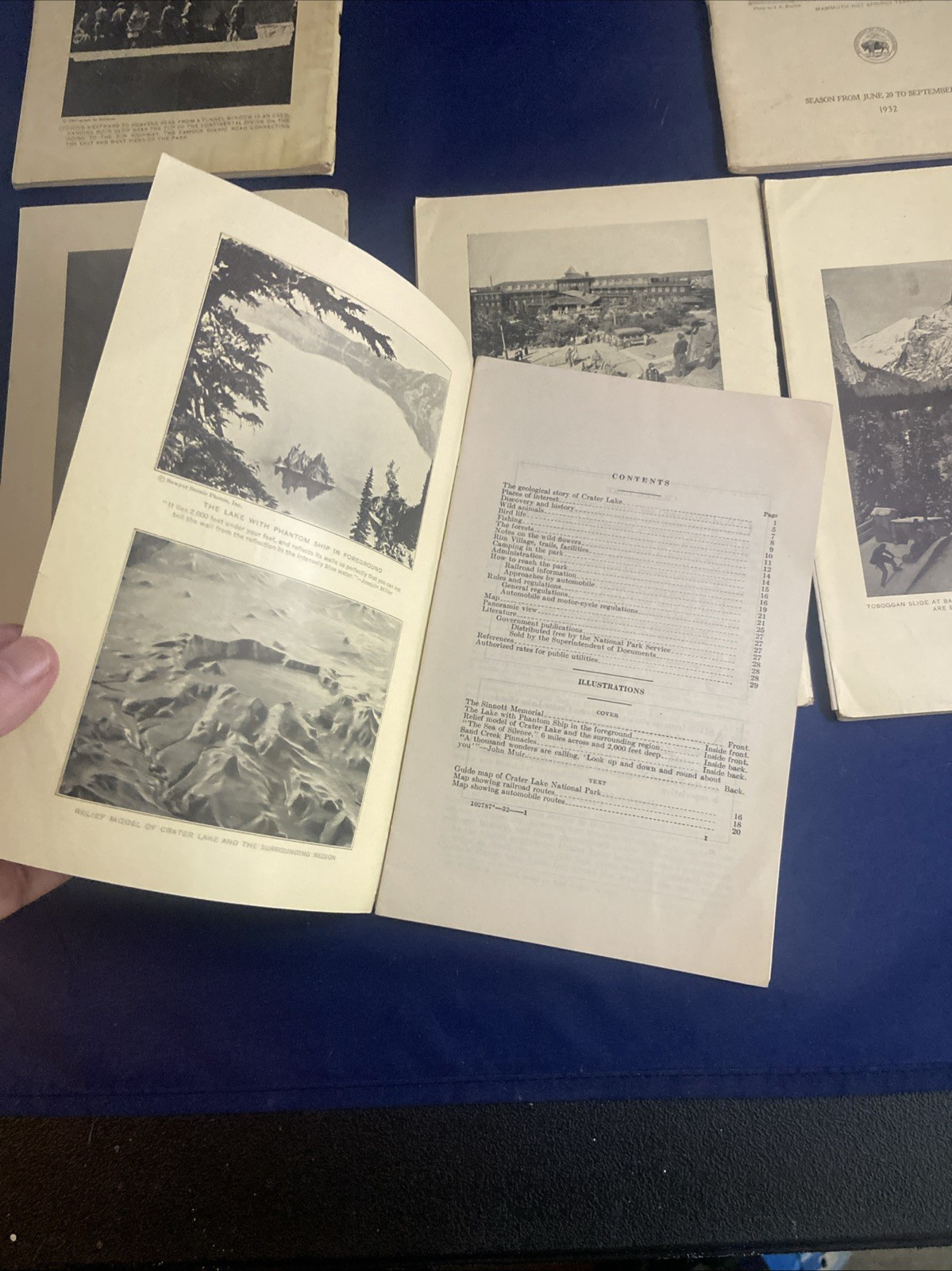 Lot of 6 NATIONAL PARK Guide Books from 1932 & 1933 – VG+ Yosemite Glacier +