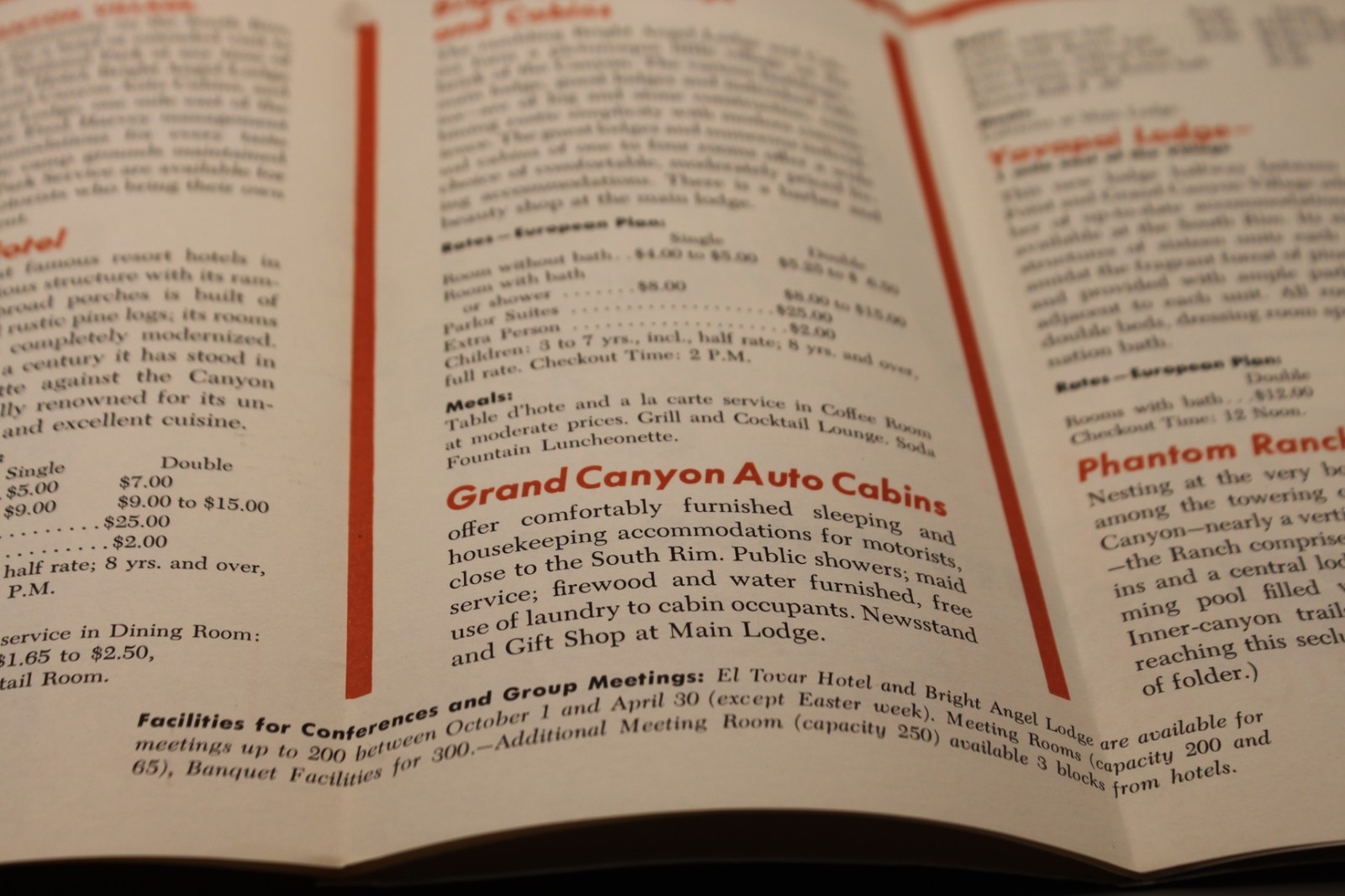 Grand Canyon National Park Brochure Vintage 1960