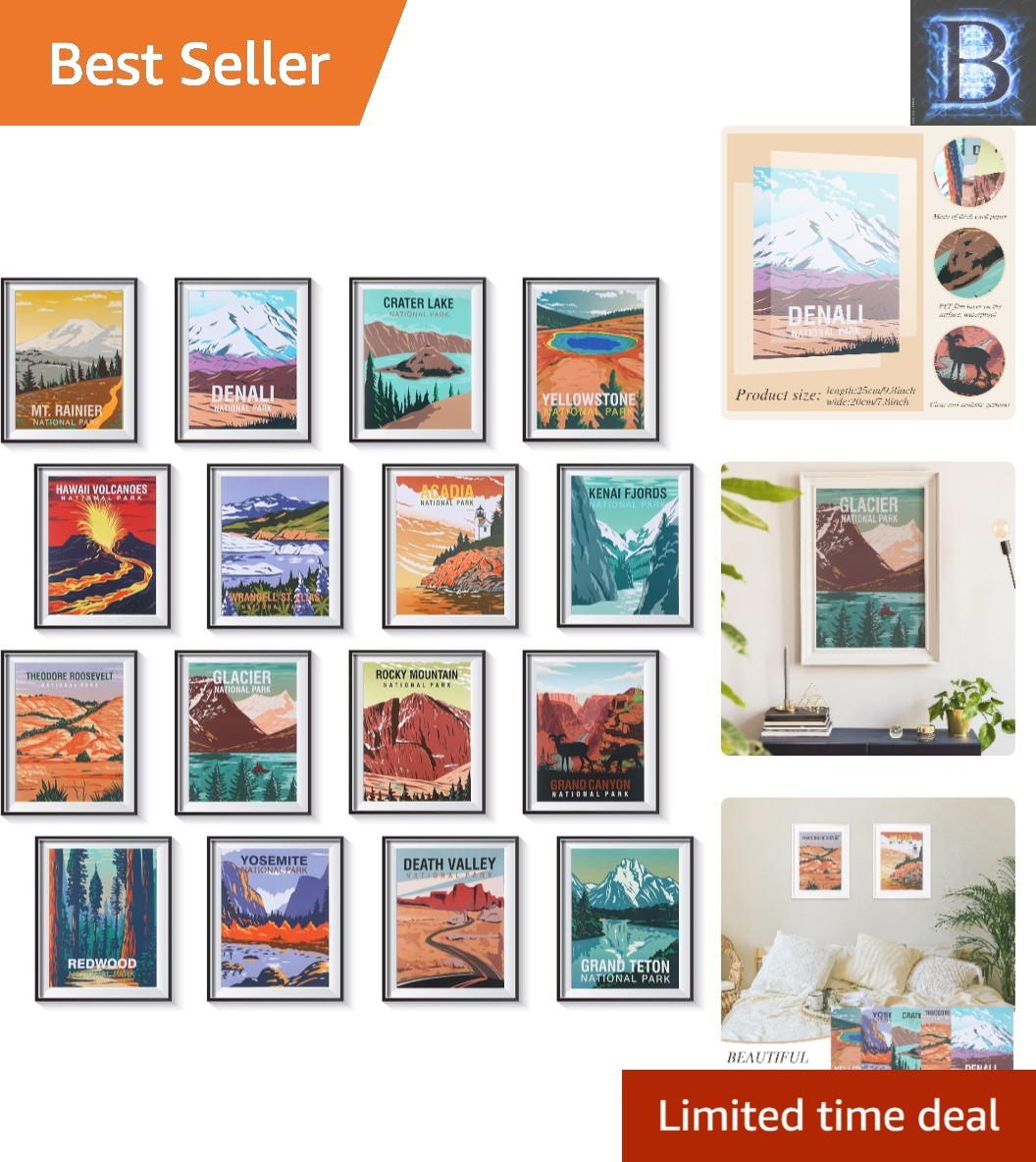 Vintage Landscape Posters – 16 Abstractive Art Prints for Home Design