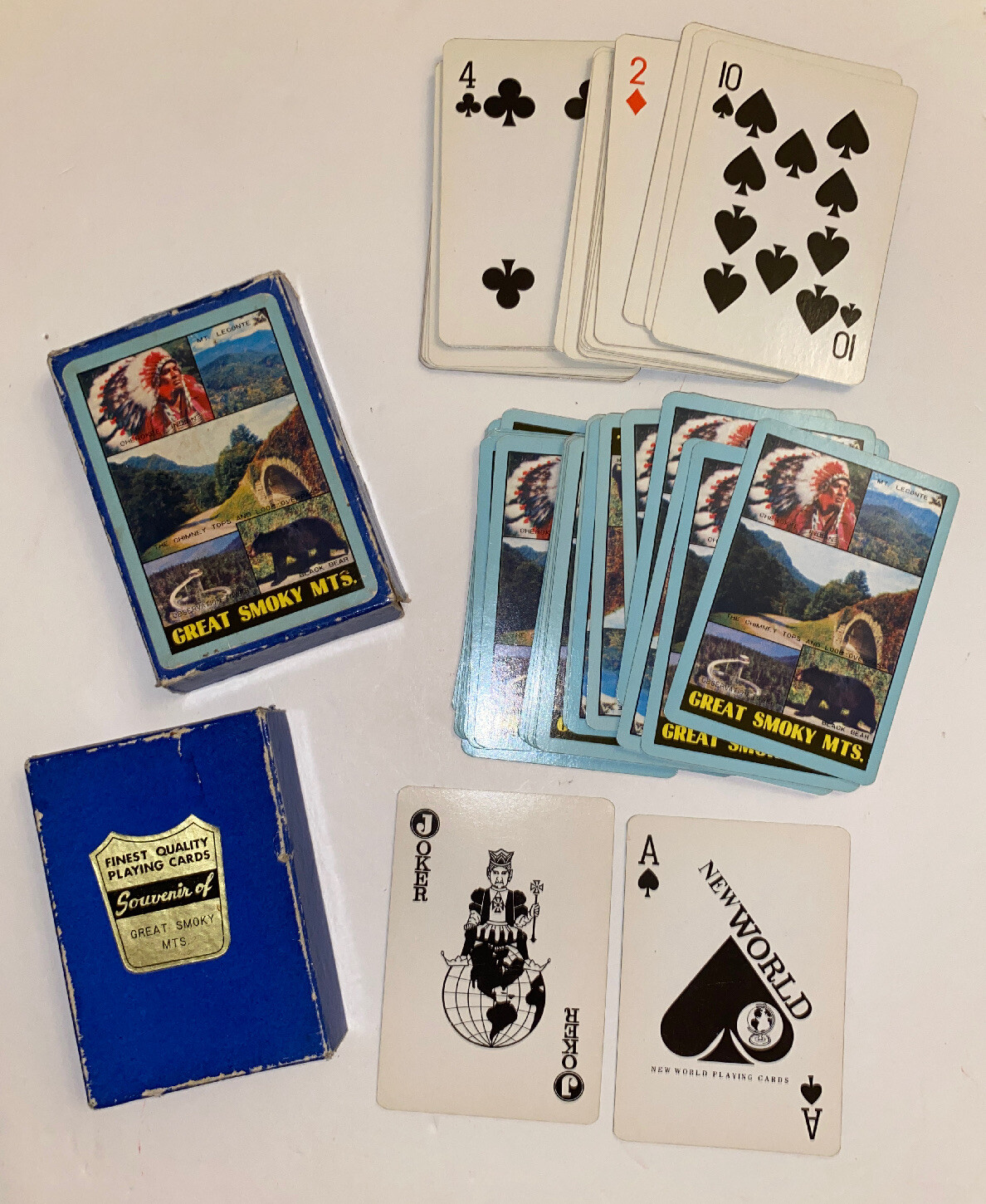 Vintage Great Smoky Mountains Playing Card Deck New World Playing Cards